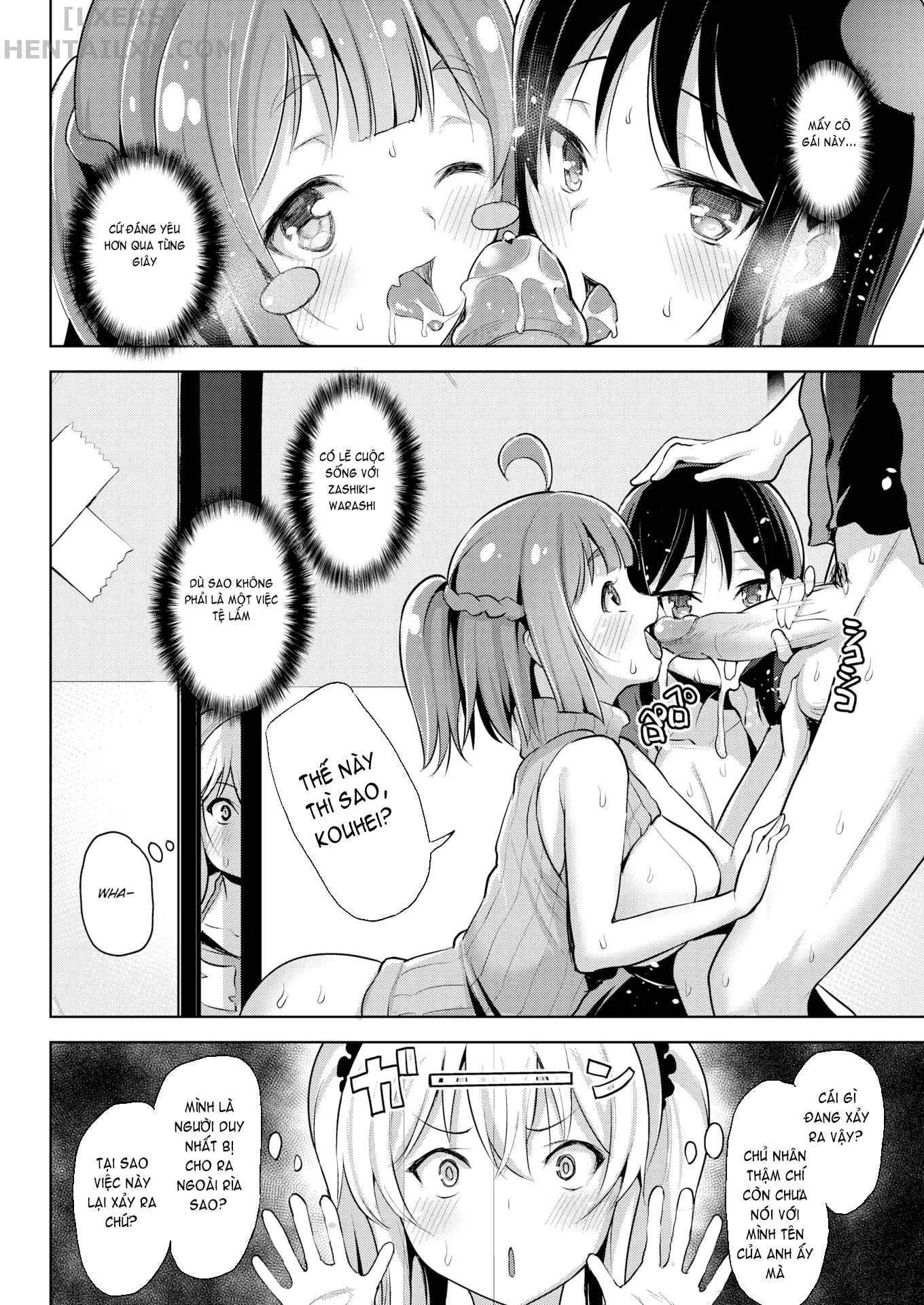 HentaiVN.net - Ảnh 14 - Yawahada Ecchi - Make Love With Tender Skin (Trọn bộ) [Spring Warashi; Summer Warashi; Do the Well-Fed Sisters; Secret Base; Fuck ♥ and ♥ Learn; Fuck and Learn; The Illusion of Shuuenkaku; Troublesome Temptation; A Mature Confession; Beautify Kogal] - Chap 2: Summer Warashi