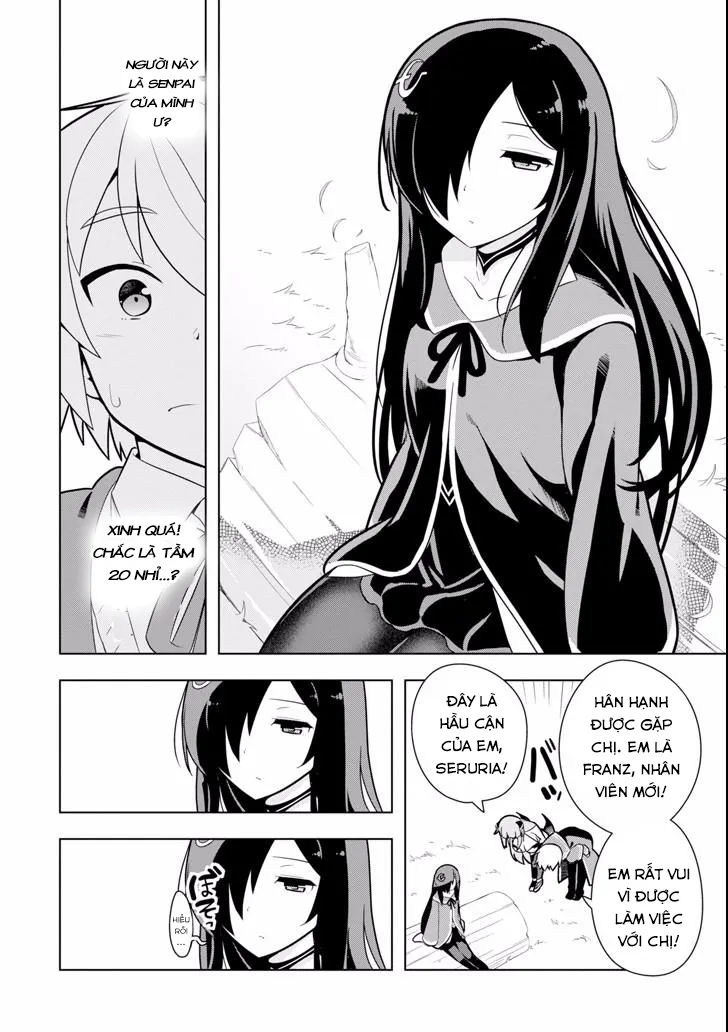 HentaiVN.net - Ảnh 18 - Tôi không có duyên với Bạch Ma Thuật, thế còn Hắc Ma Thuật thì sao? [Wakamono no Kuro Mahou Hanare ga Shinkoku desu ga, Shuushoku shite Mitara Taiguu Iishi, Shachou mo Tsukaima mo Kawaikute Saikou desu!] - Chap 3 [Công việc đầu tiên của tôi!]