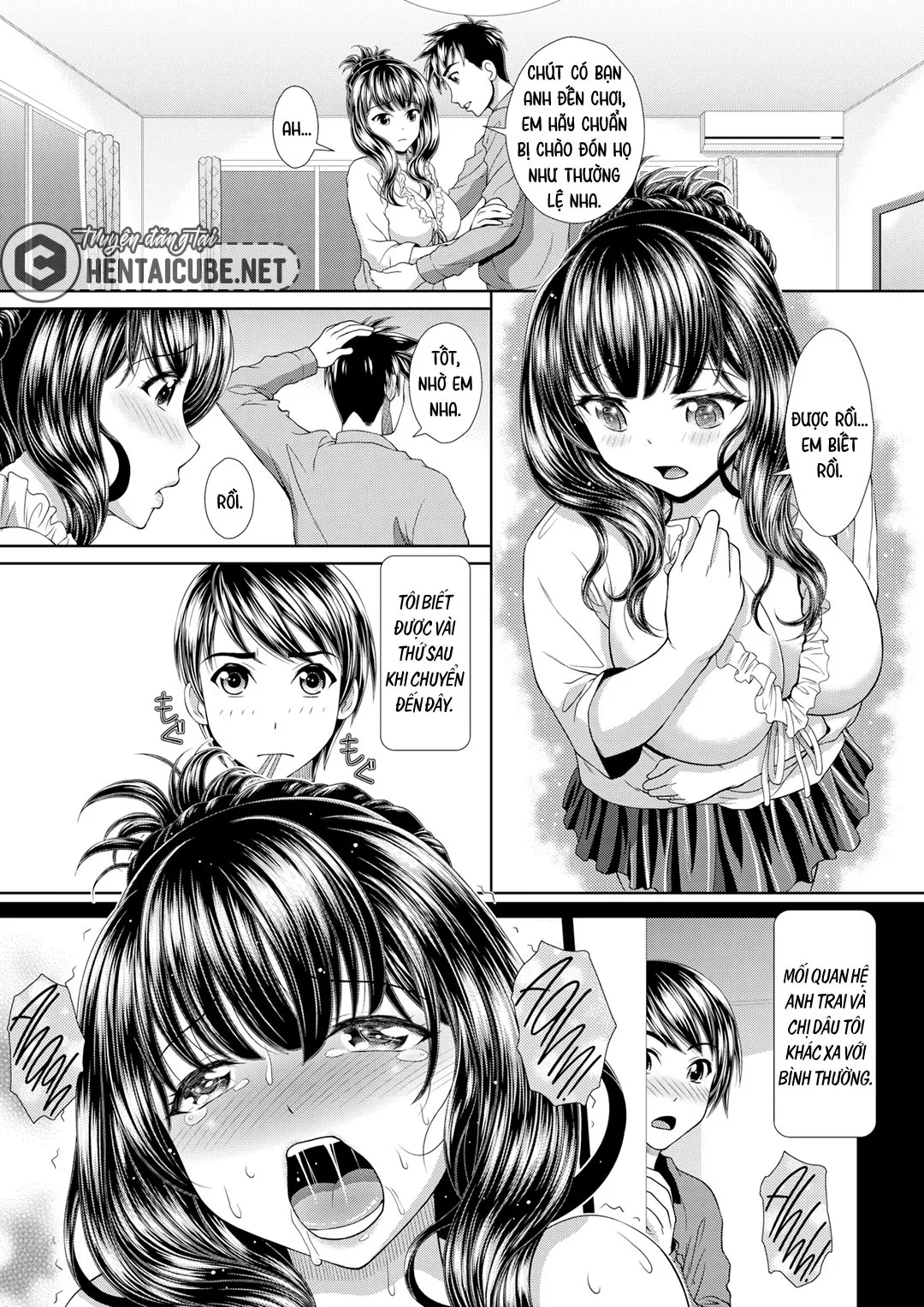 HentaiVN.net - Ảnh 4 - Chị dâu không thấy đủ với một - Oneshot