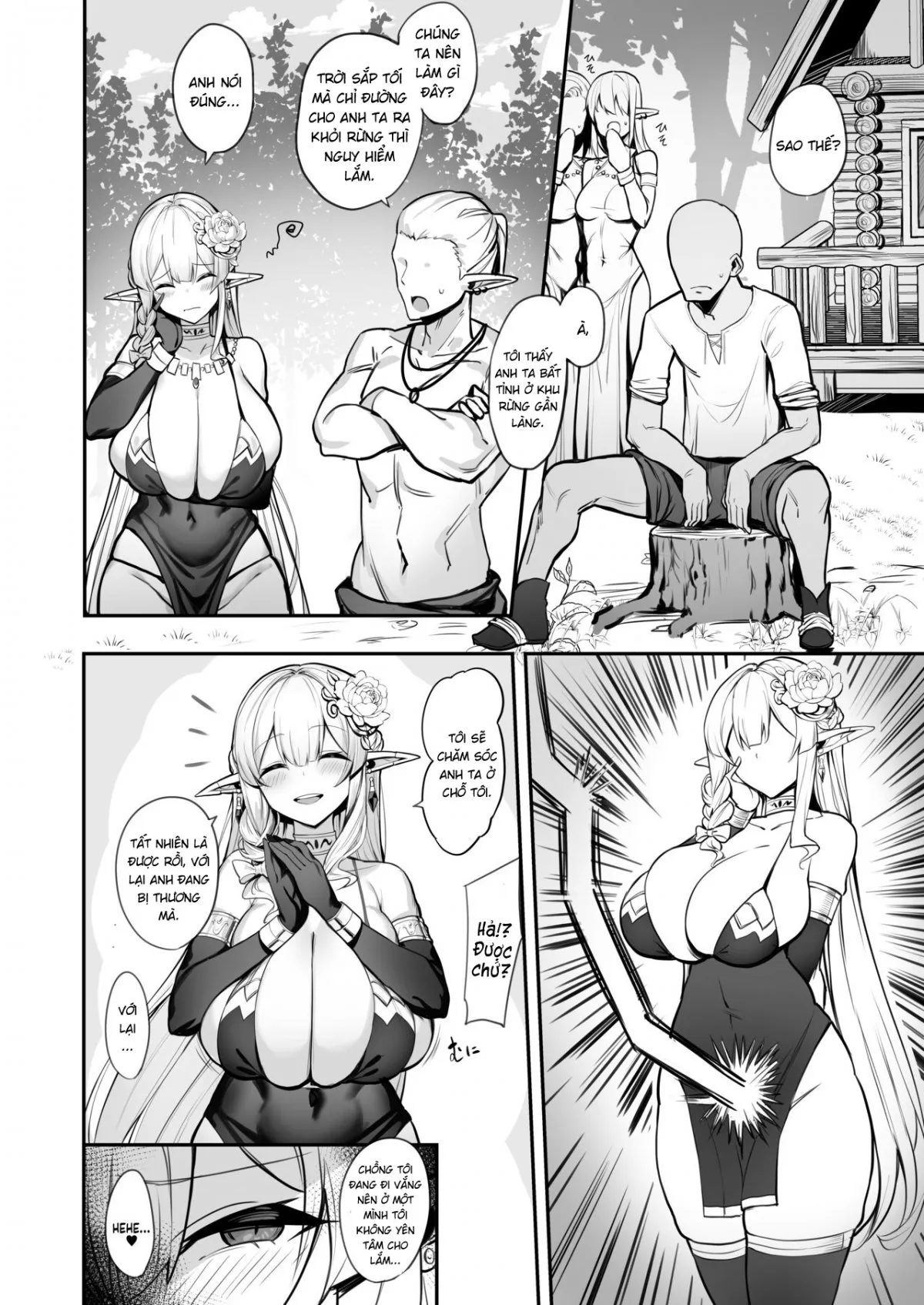 HentaiVN.net - Ảnh 5 - Truyện về nàng ELF nội trợ [Elf Mama-San no manga | A Manga About an Elf Housewife] - Oneshot