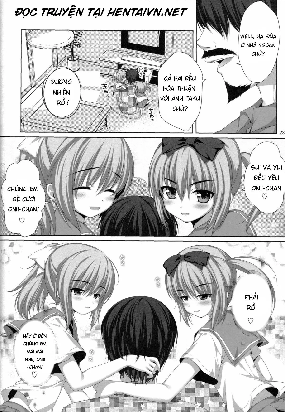 HentaiVN.net - Ảnh 19 - Ở cùng với hai cô em họ [Falling For My Twin Cousins; イトコの双子に堕とされた!?] - Yui và Sui