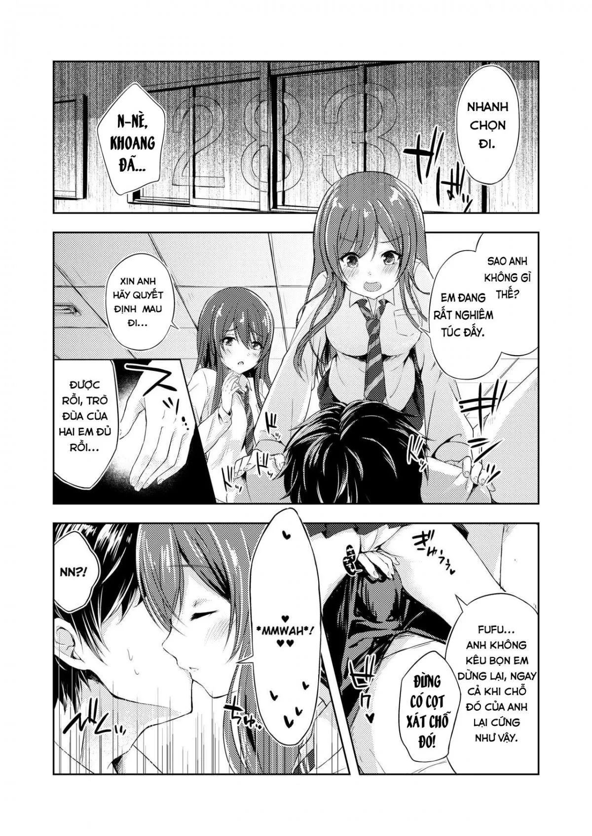 HentaiVN.net - Ảnh 6 - Sự quyến rũ của cặp song sinh [Yuuwaku Twins ; The Twins' Seduction] - Oneshot