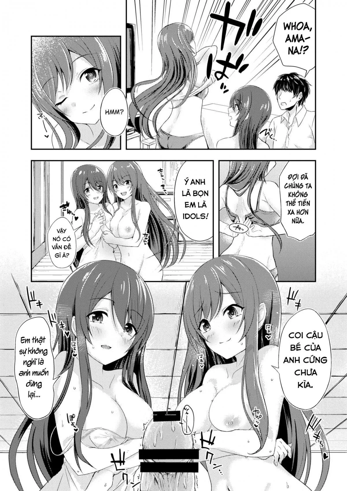 HentaiVN.net - Ảnh 8 - Sự quyến rũ của cặp song sinh [Yuuwaku Twins ; The Twins' Seduction] - Oneshot