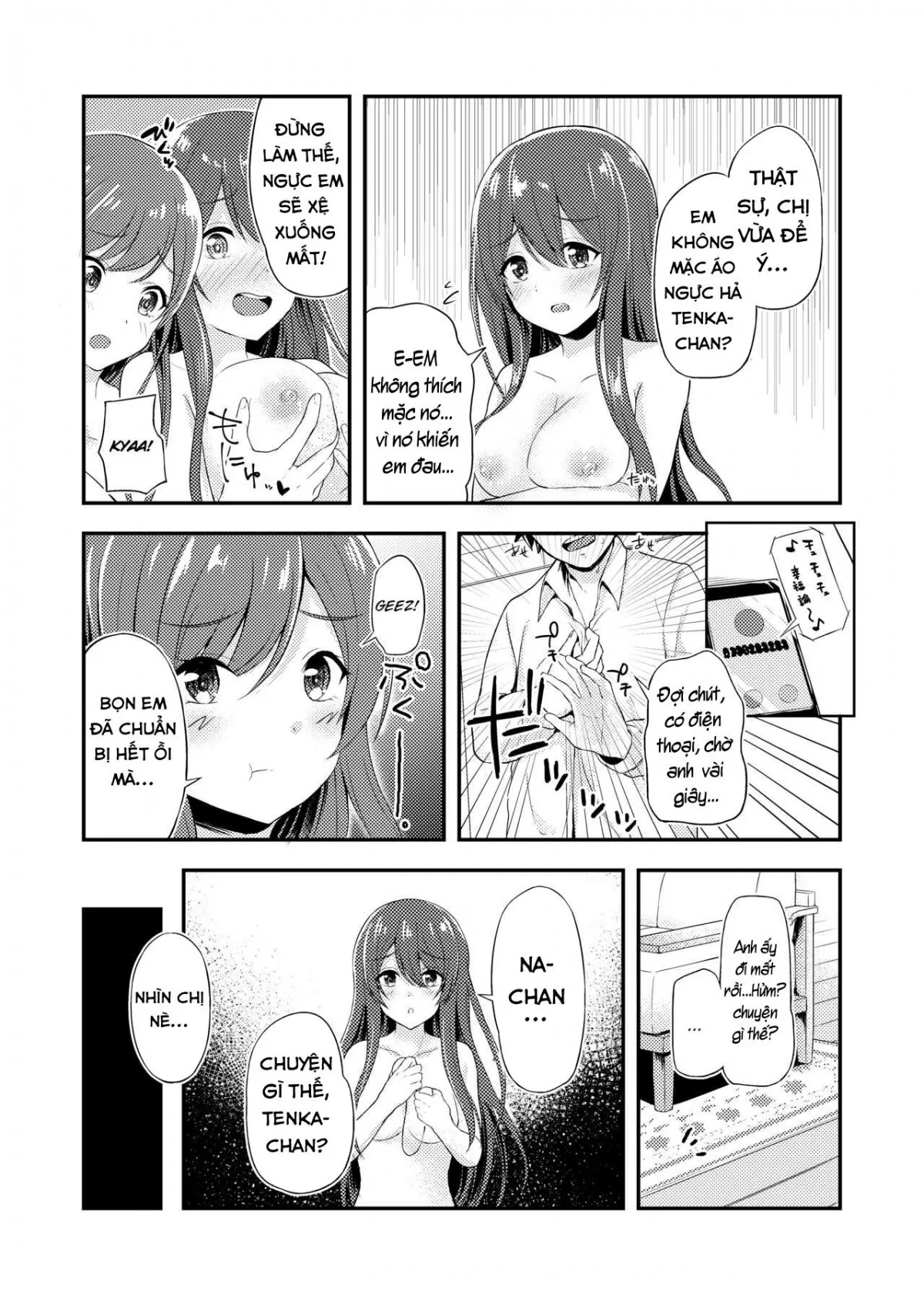 HentaiVN.net - Ảnh 9 - Sự quyến rũ của cặp song sinh [Yuuwaku Twins ; The Twins' Seduction] - Oneshot