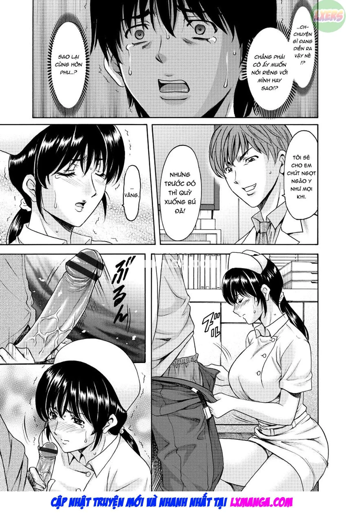 HentaiVN.net - Ảnh 4 - Descend Hospital Netorare [Oshikake Byouin Netorare-ka] - Chap 7