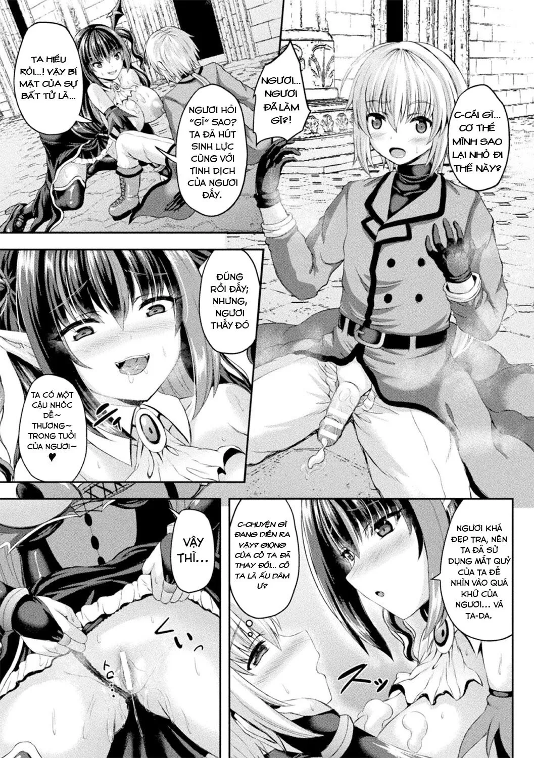 HentaiVN.net - Ảnh 9 - Công chúa ma cà rồng thích cậu thợ săn trẻ [Kyuuketsuki wa Toshishita Hunter ga Osuki ; The Vampire Princess Likes the Young Hunter] - Oneshot