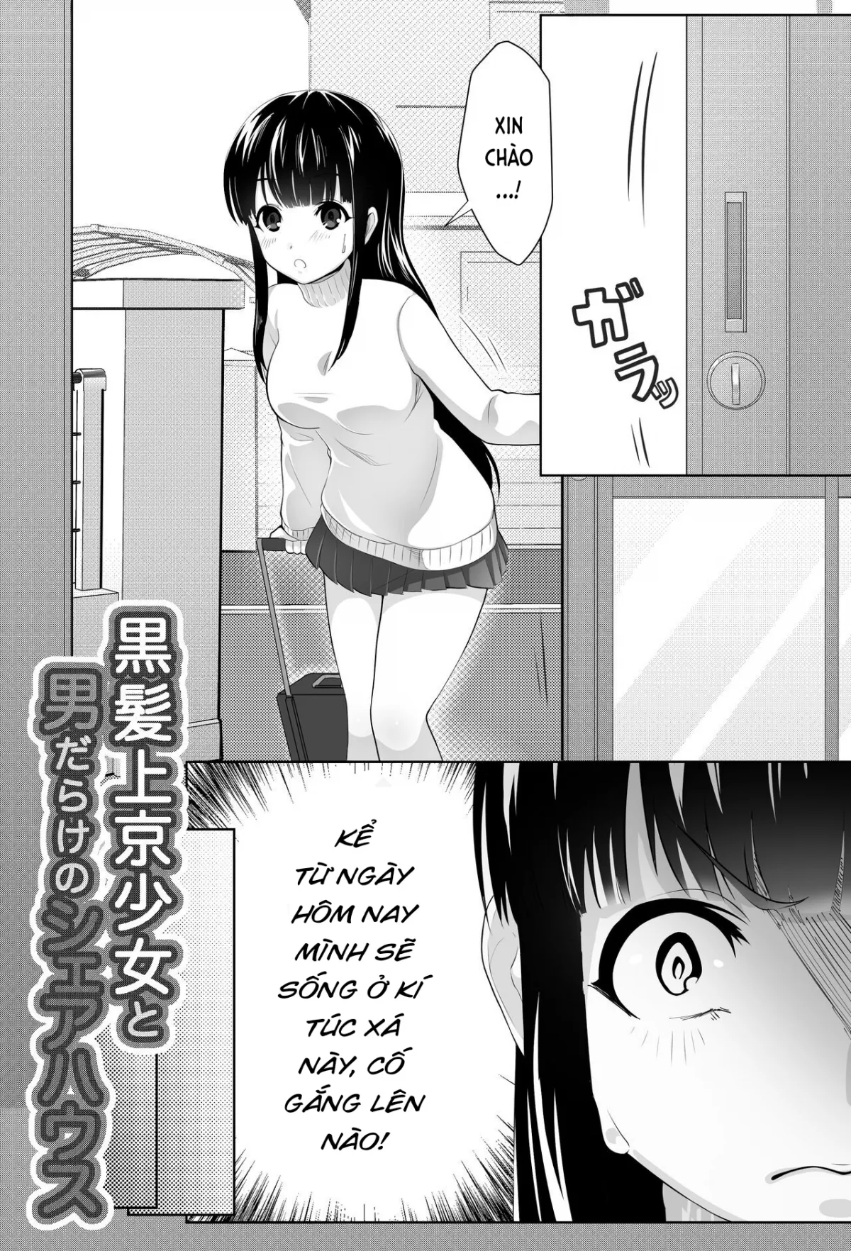 HentaiVN.net - Ảnh 4 - Kurokami Joukyou Shoujo to Otoko darake no Sharehouse [黒髪上京少女と男だらけのシェアハウス] - Chap 1