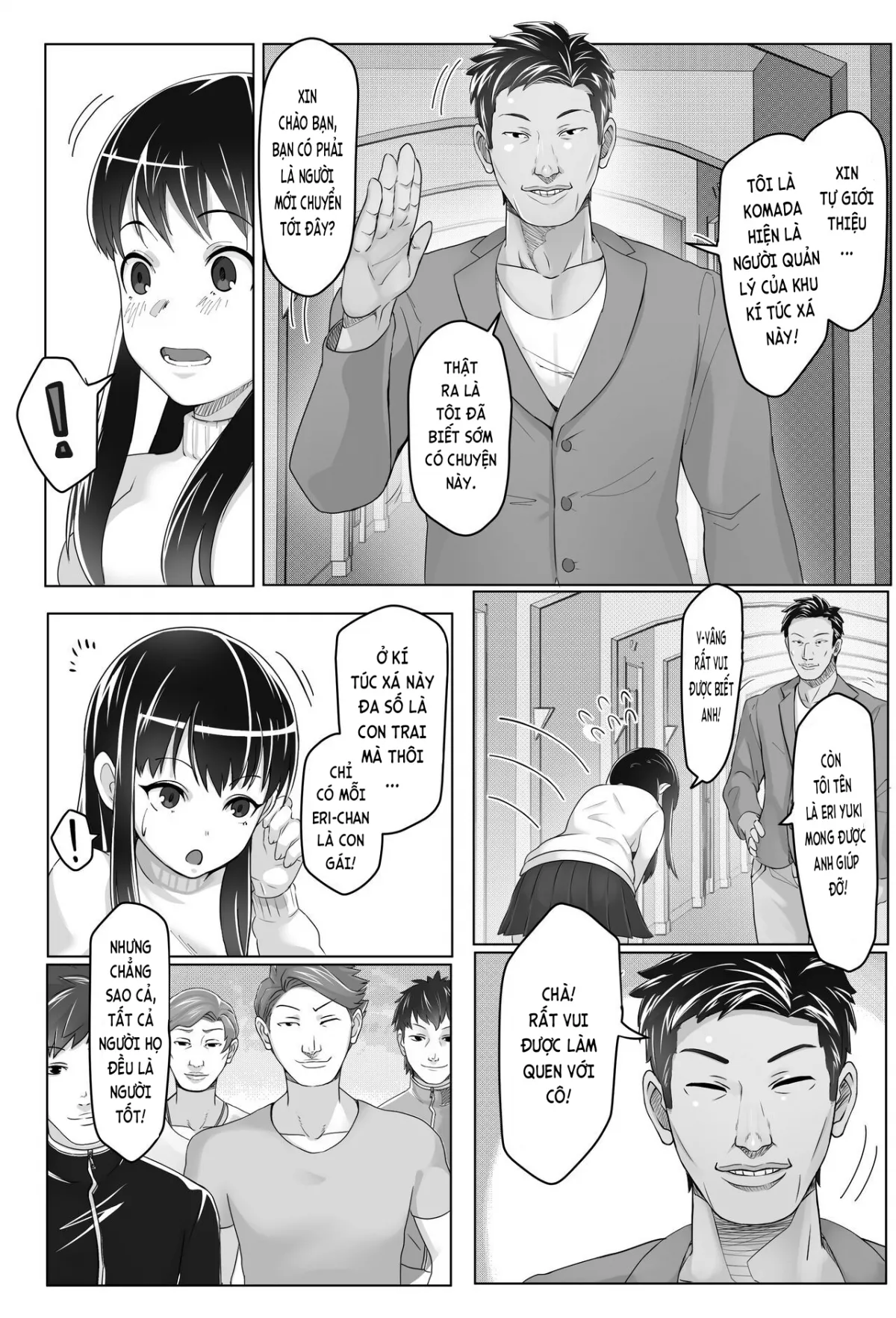 HentaiVN.net - Ảnh 8 - Kurokami Joukyou Shoujo to Otoko darake no Sharehouse [黒髪上京少女と男だらけのシェアハウス] - Chap 1