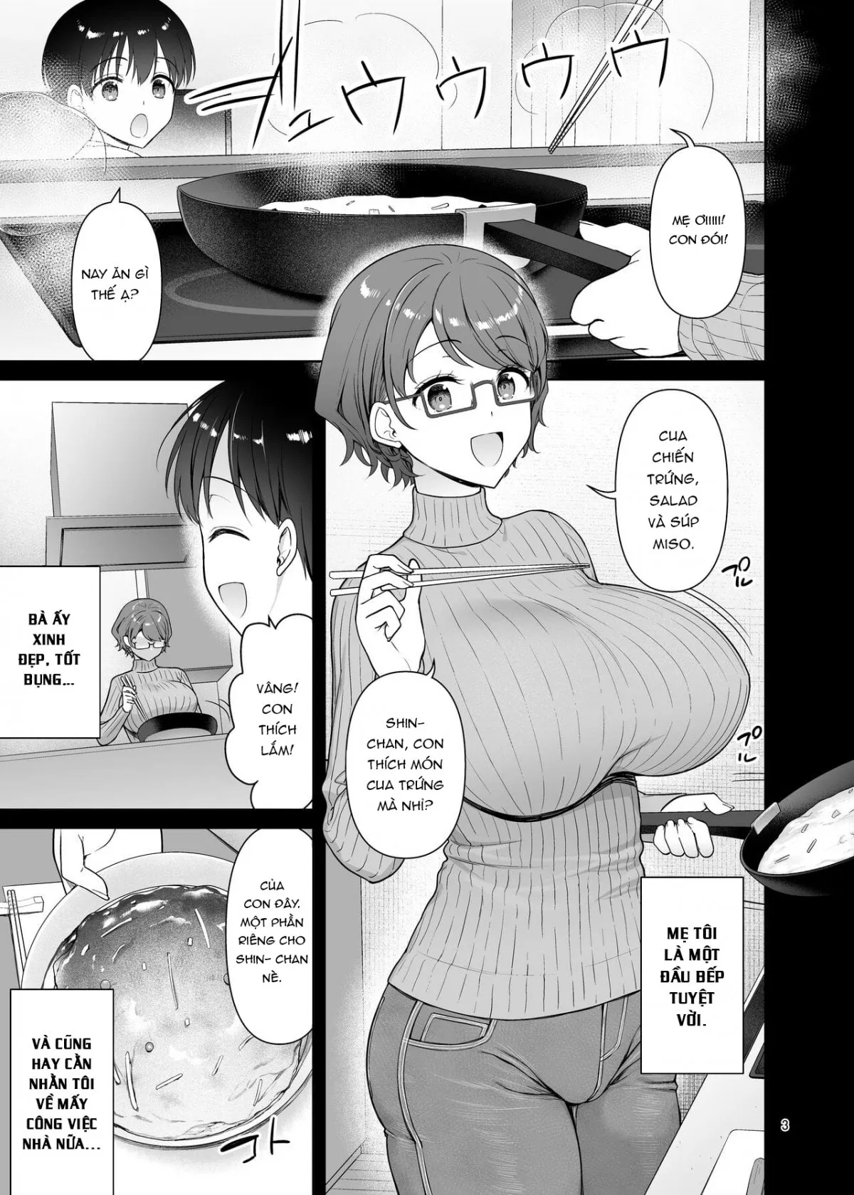 HentaiVN.net - Ảnh 3 - My Mom Turns Into a Slut for My Little Brother, and Him Alone [Boku no Mama wa Otouto no Mae de dake Dosukebe ni Naru] - Oneshot_1