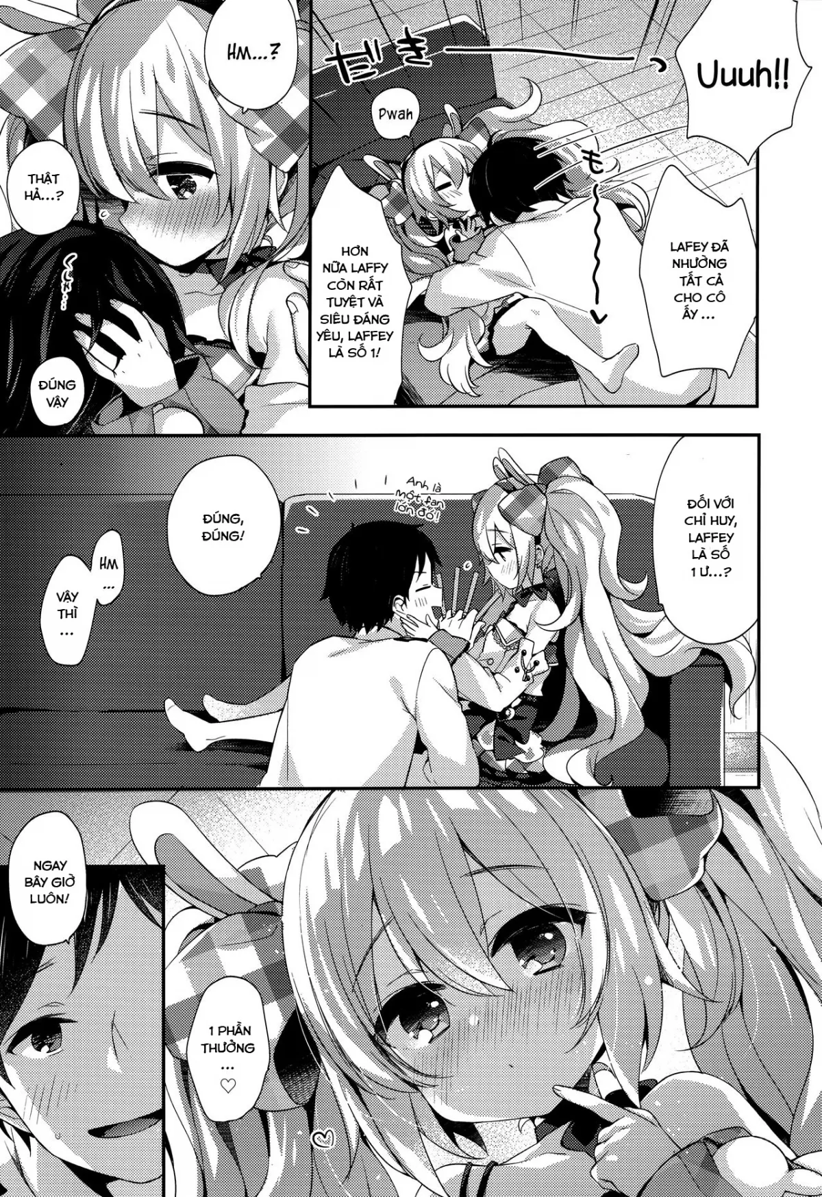 HentaiVN.net - Ảnh 6 - Chỉ huy của tôi là kẻ biến thái (Azur Lane) [Ganbaru Laffey wa Gohoubi ga Hoshiin da yo] - Oneshot