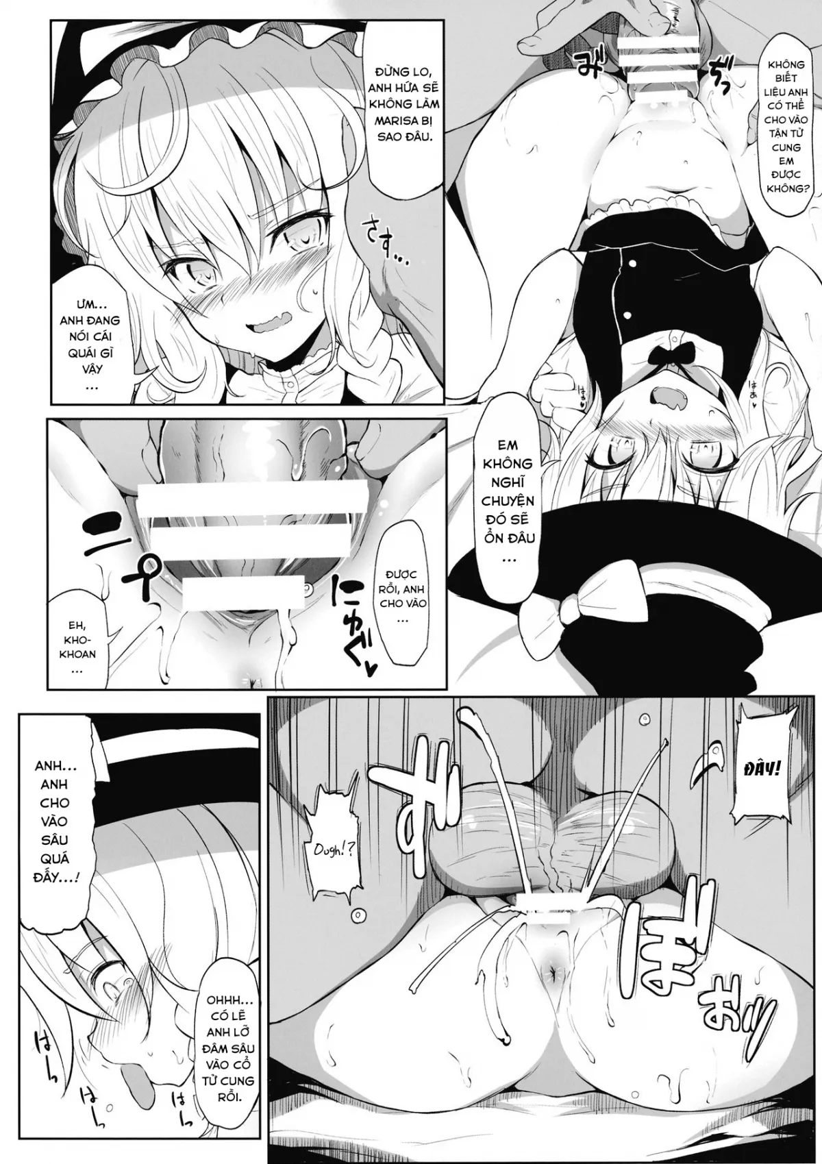 HentaiVN.net - Ảnh 9 - Hãy sinh cháu ngoại cho ba em nào!(Touhou Project) [Marisa to Icha Love☆ (Touhou Project)] - Oneshot ngọt