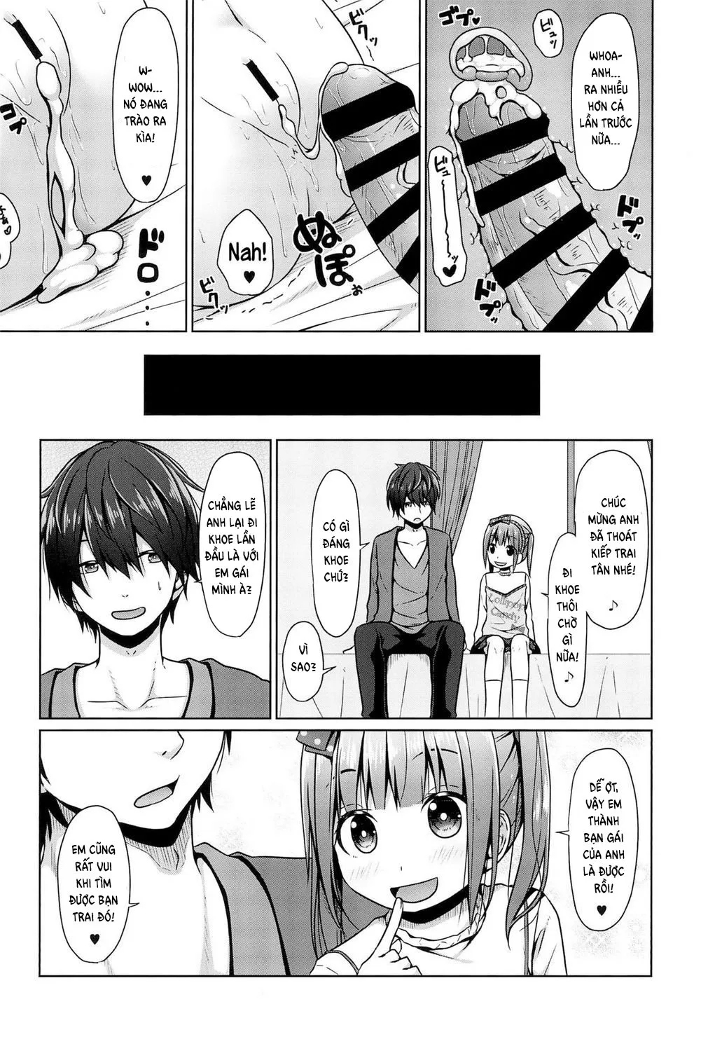 HentaiVN.net - Ảnh 19 - Since Big Brother is a Lolicon his Little Sister Decided to Seize his Virginity [Ani ga Lolicon datta no de Imouto wa Doutei o Ubau koto ni shita] - Oneshot