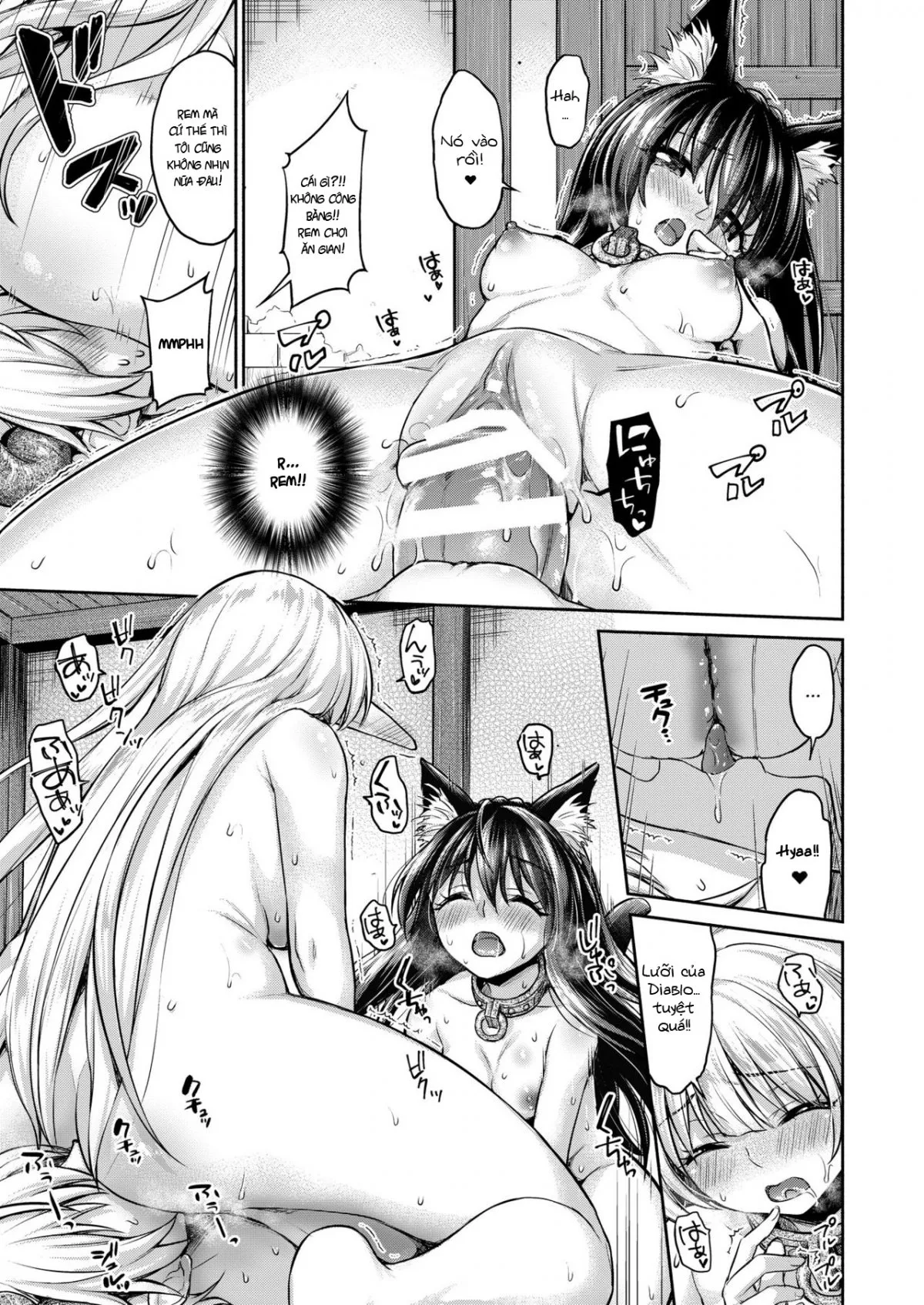 HentaiVN.net - Ảnh 19 - Chúng em là nô lệ của anh! (Isekai Maou to Shoukan Shoujo no Dorei Majutsu) [Diablo no Shoyu Monodakara Suki ni Shitemo IIiyo...; We're Your Slaves, So You Can Do As You'd Like, Diablo... ♥; ディアヴロの所有物だから好きにしてもイイよ… ♥] - Oneshot