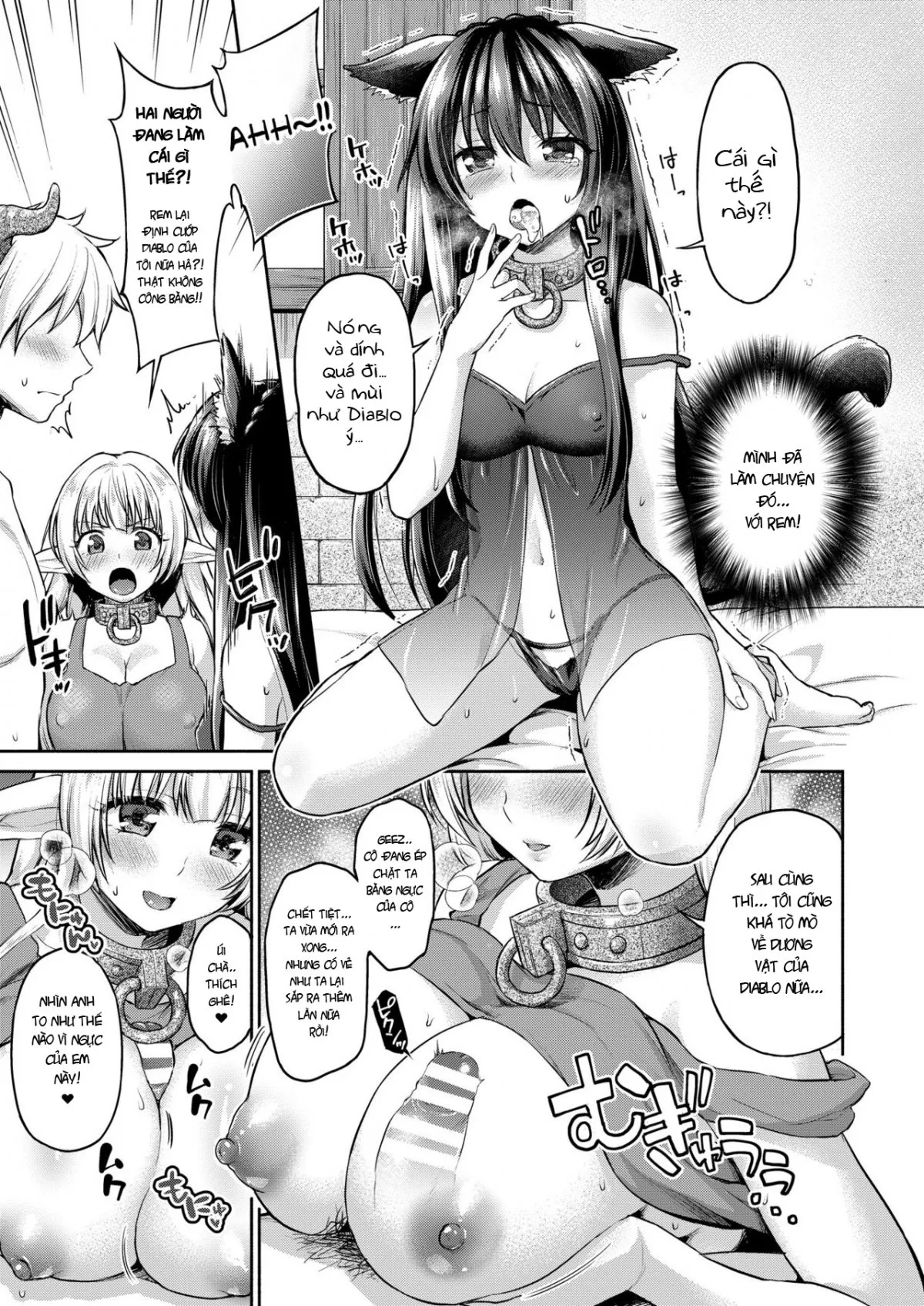 HentaiVN.net - Ảnh 5 - Chúng em là nô lệ của anh! (Isekai Maou to Shoukan Shoujo no Dorei Majutsu) [Diablo no Shoyu Monodakara Suki ni Shitemo IIiyo...; We're Your Slaves, So You Can Do As You'd Like, Diablo... ♥; ディアヴロの所有物だから好きにしてもイイよ… ♥] - Oneshot