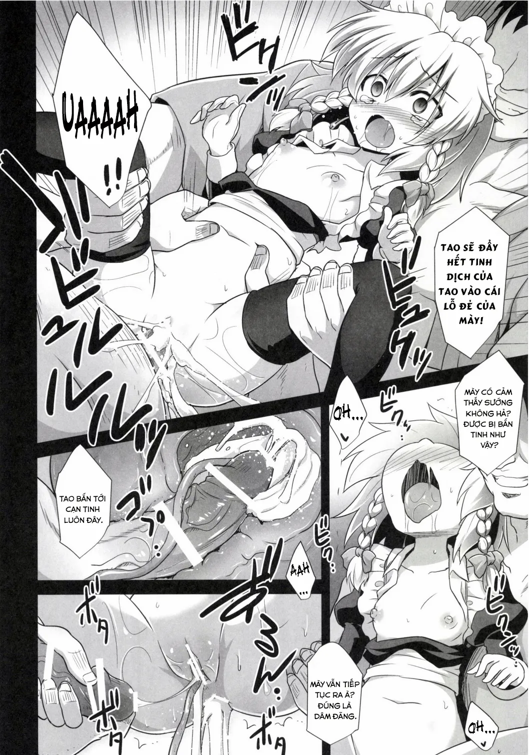 HentaiVN.net - Ảnh 9 - Sinh con cho cô chủ (Touhou Project) [Sakuya Izayoi's Forced Pregnancies, Continuous Childbearings (Touhou Project)] - Oneshot