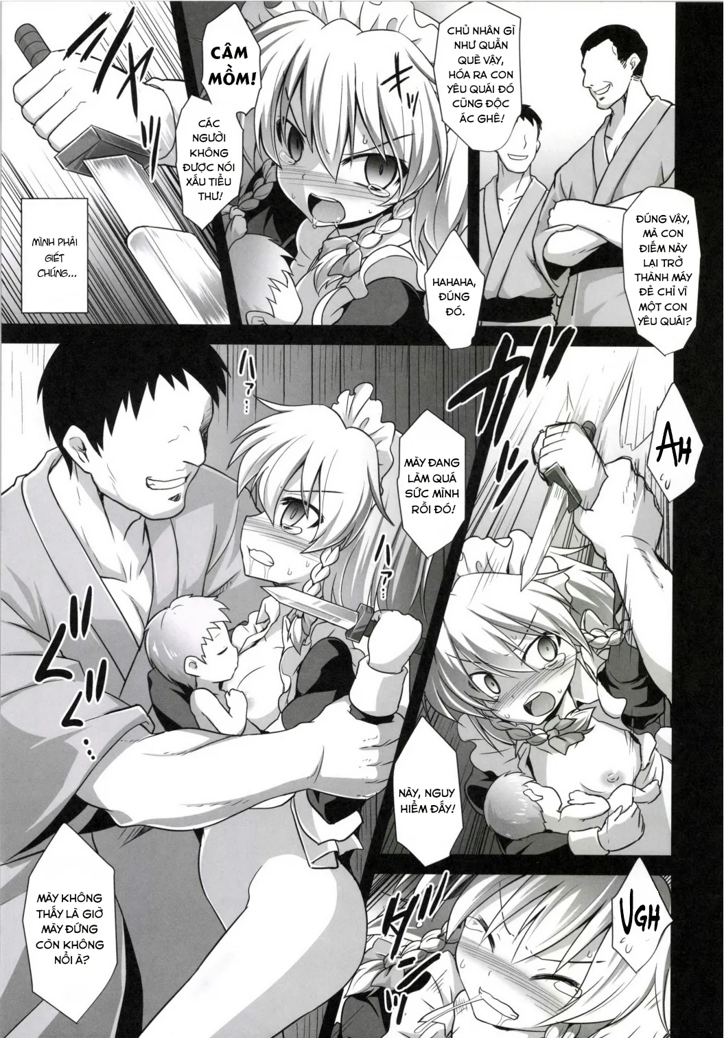 HentaiVN.net - Ảnh 16 - Sinh con cho cô chủ (Touhou Project) [Sakuya Izayoi's Forced Pregnancies, Continuous Childbearings (Touhou Project)] - Oneshot