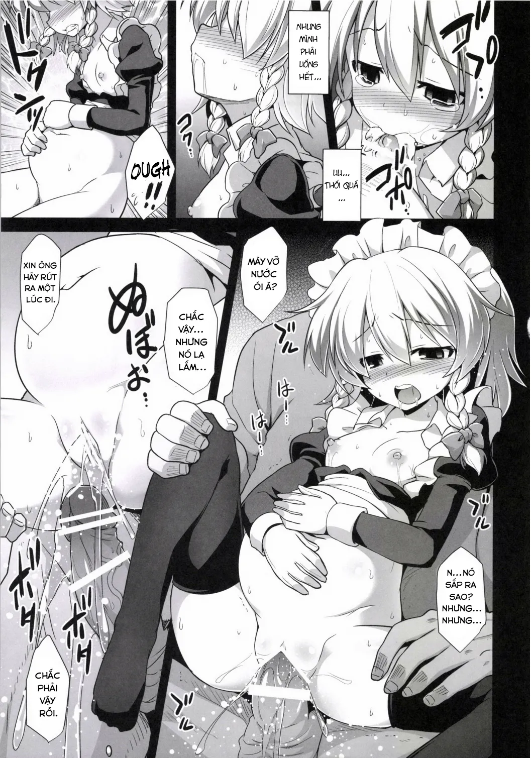HentaiVN.net - Ảnh 4 - Sinh con cho cô chủ (Touhou Project) [Sakuya Izayoi's Forced Pregnancies, Continuous Childbearings (Touhou Project)] - Oneshot