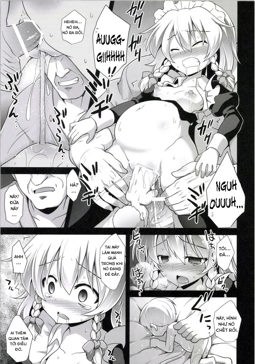HentaiVN.net - Ảnh 6 - Sinh con cho cô chủ (Touhou Project) [Sakuya Izayoi's Forced Pregnancies, Continuous Childbearings (Touhou Project)] - Oneshot