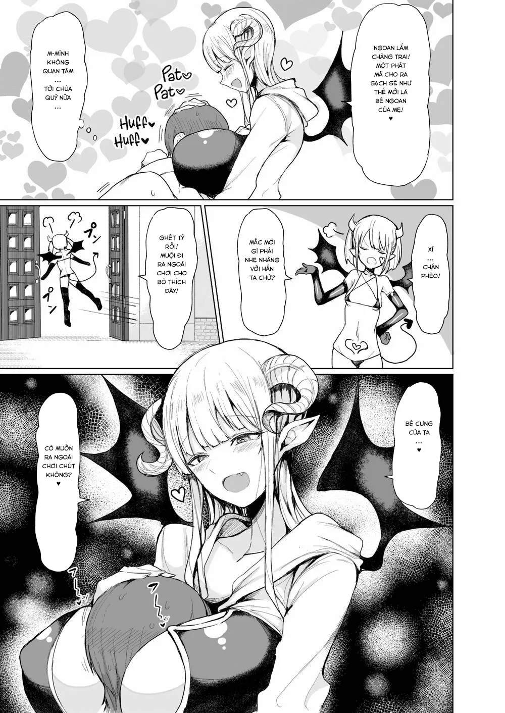 HentaiVN.net - Ảnh 12 - Ý Trời Bảo Thanh Niên Đụ 2 Em Quỷ Vương! [A Heavenly Demon and a Devilish Demon] - Oneshot