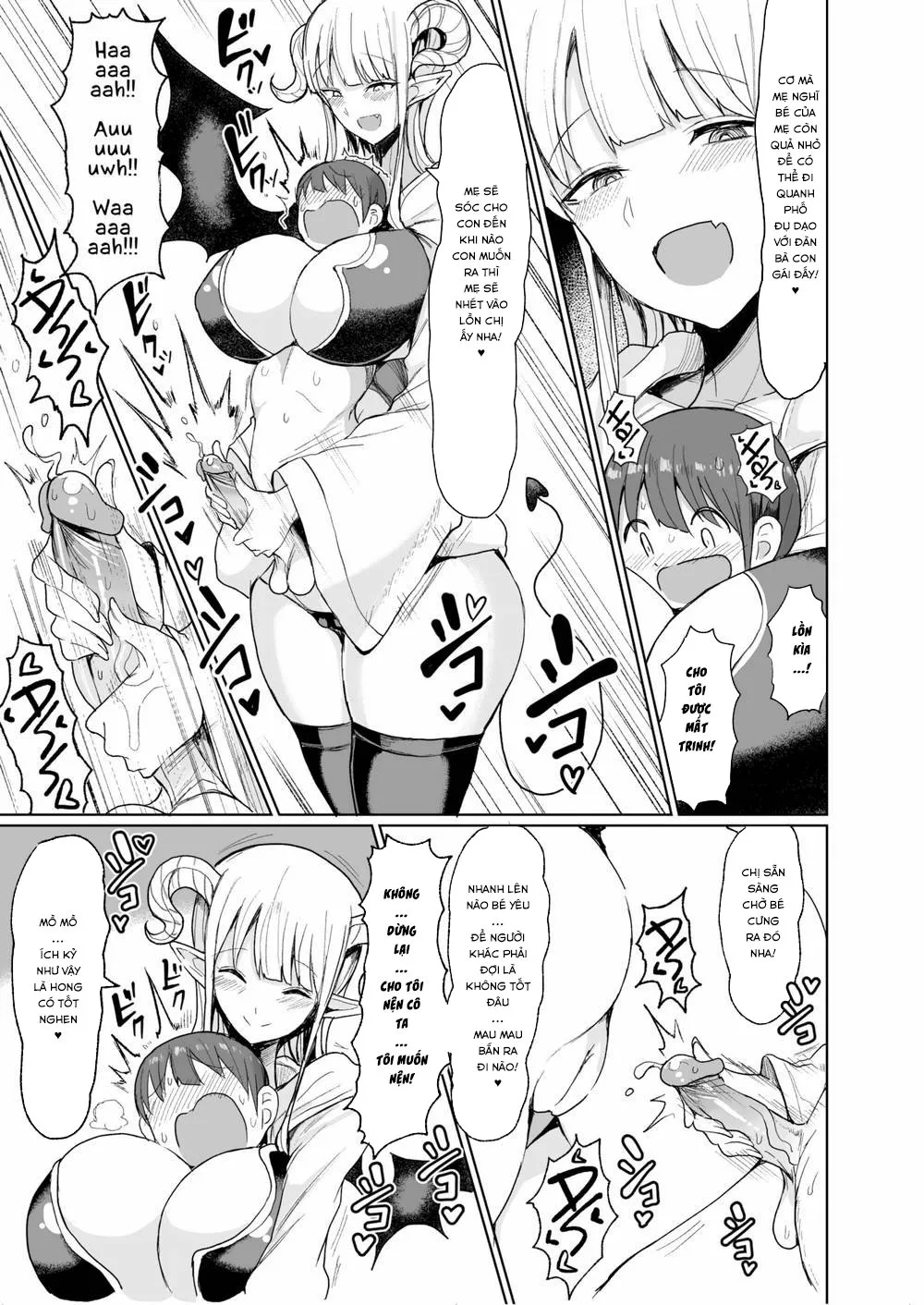 HentaiVN.net - Ảnh 20 - Ý Trời Bảo Thanh Niên Đụ 2 Em Quỷ Vương! [A Heavenly Demon and a Devilish Demon] - Oneshot