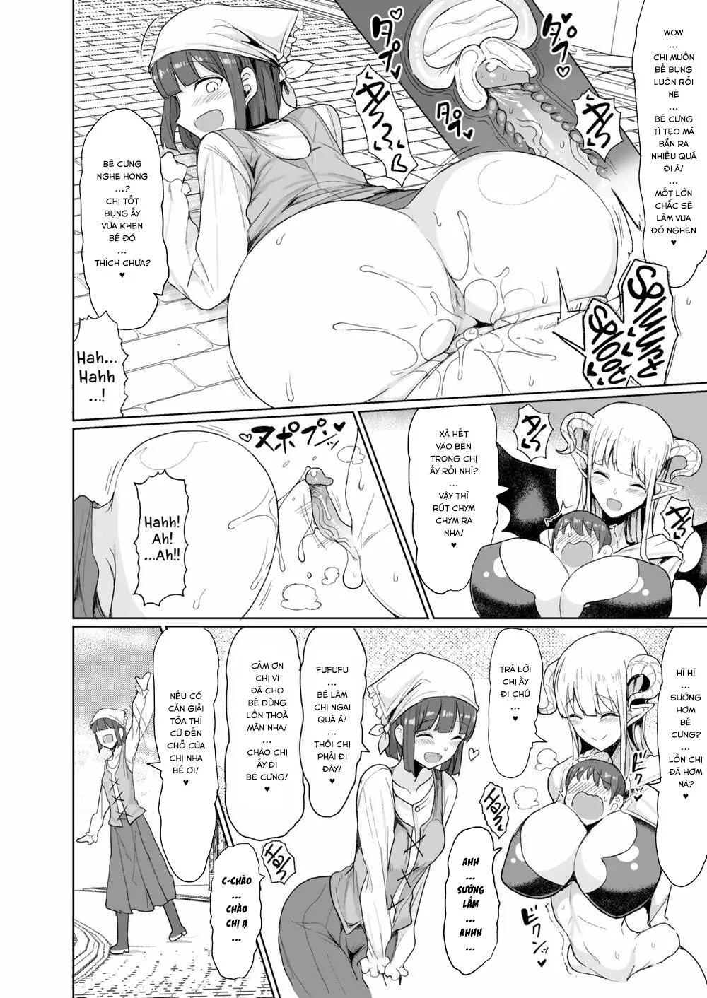 HentaiVN.net - Ảnh 23 - Ý Trời Bảo Thanh Niên Đụ 2 Em Quỷ Vương! [A Heavenly Demon and a Devilish Demon] - Oneshot