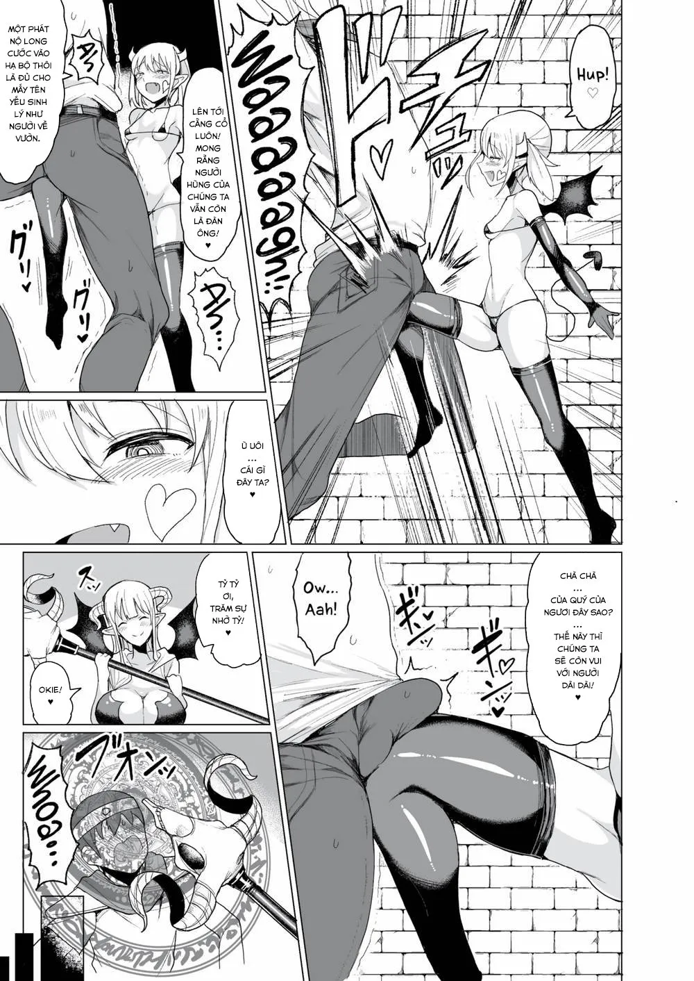 HentaiVN.net - Ảnh 4 - Ý Trời Bảo Thanh Niên Đụ 2 Em Quỷ Vương! [A Heavenly Demon and a Devilish Demon] - Oneshot