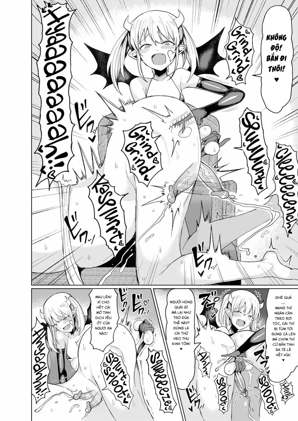 HentaiVN.net - Ảnh 7 - Ý Trời Bảo Thanh Niên Đụ 2 Em Quỷ Vương! [A Heavenly Demon and a Devilish Demon] - Oneshot