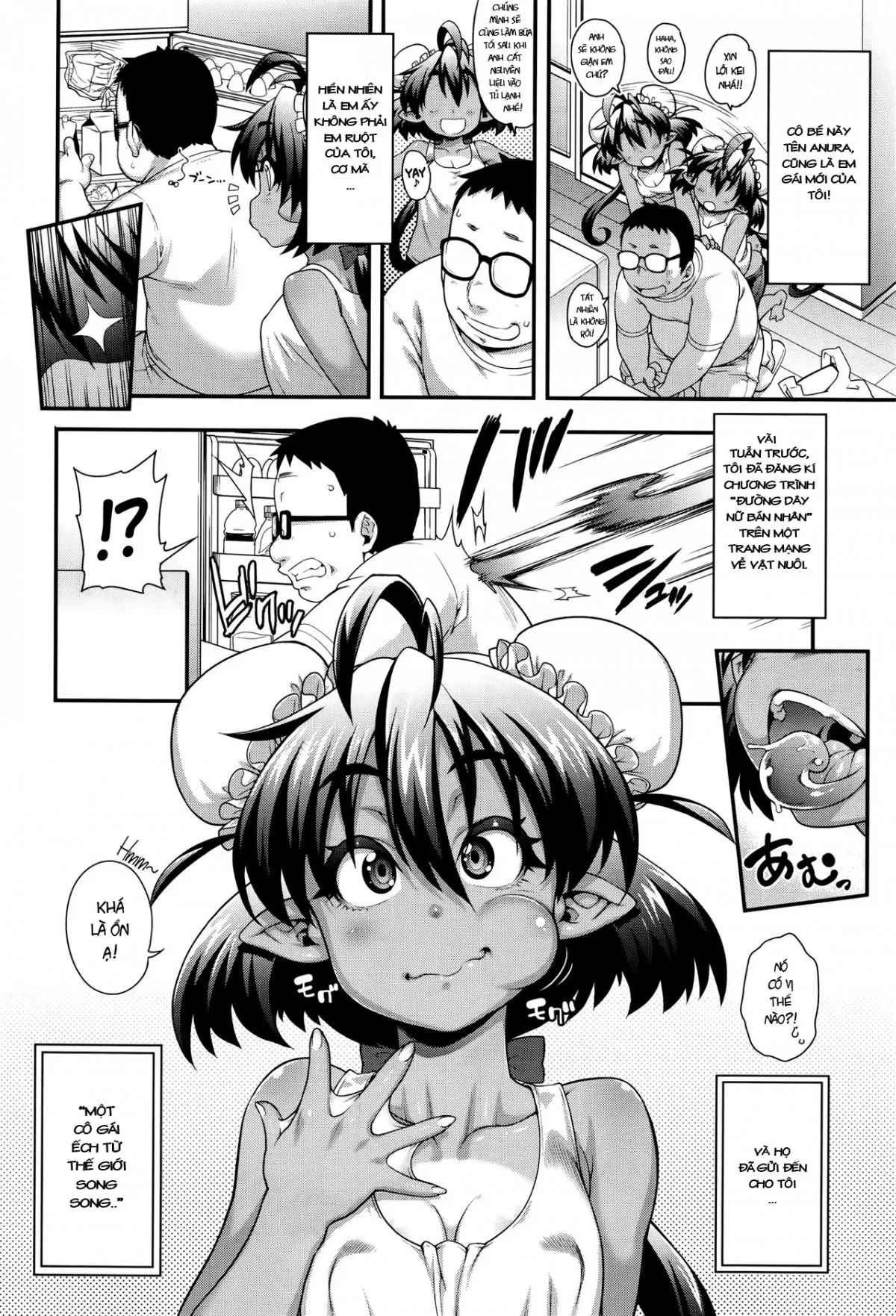HentaiVN.net - Ảnh 3 - Anura-cô gái người ếch! [Kemonokko Tsuushin,Kaeruko Anura, Animal Girl Hotline, Frog Girl Anura] - Oneshot