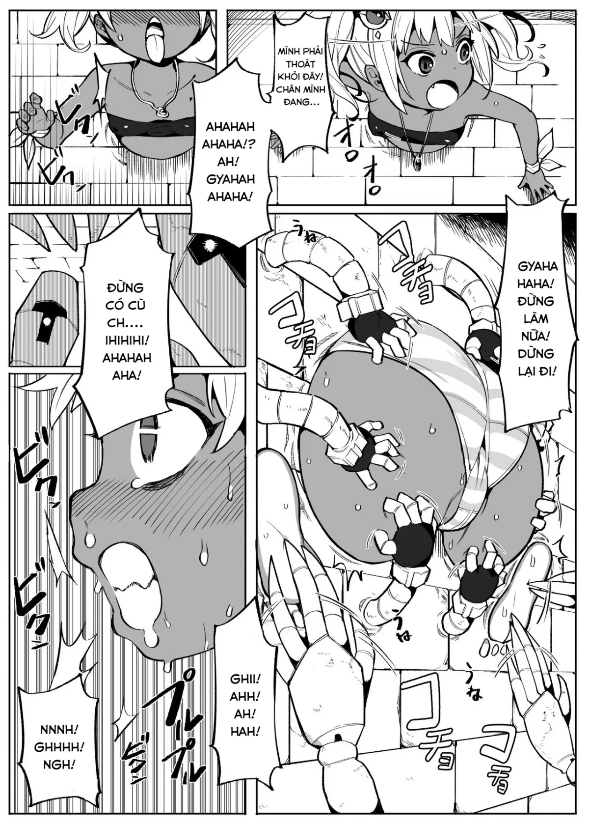 HentaiVN.net - Ảnh 11 - Chuyến đi đáng nhớ! [Thief Girl and Tickling Trap Dungeon!] - Oneshot tickling