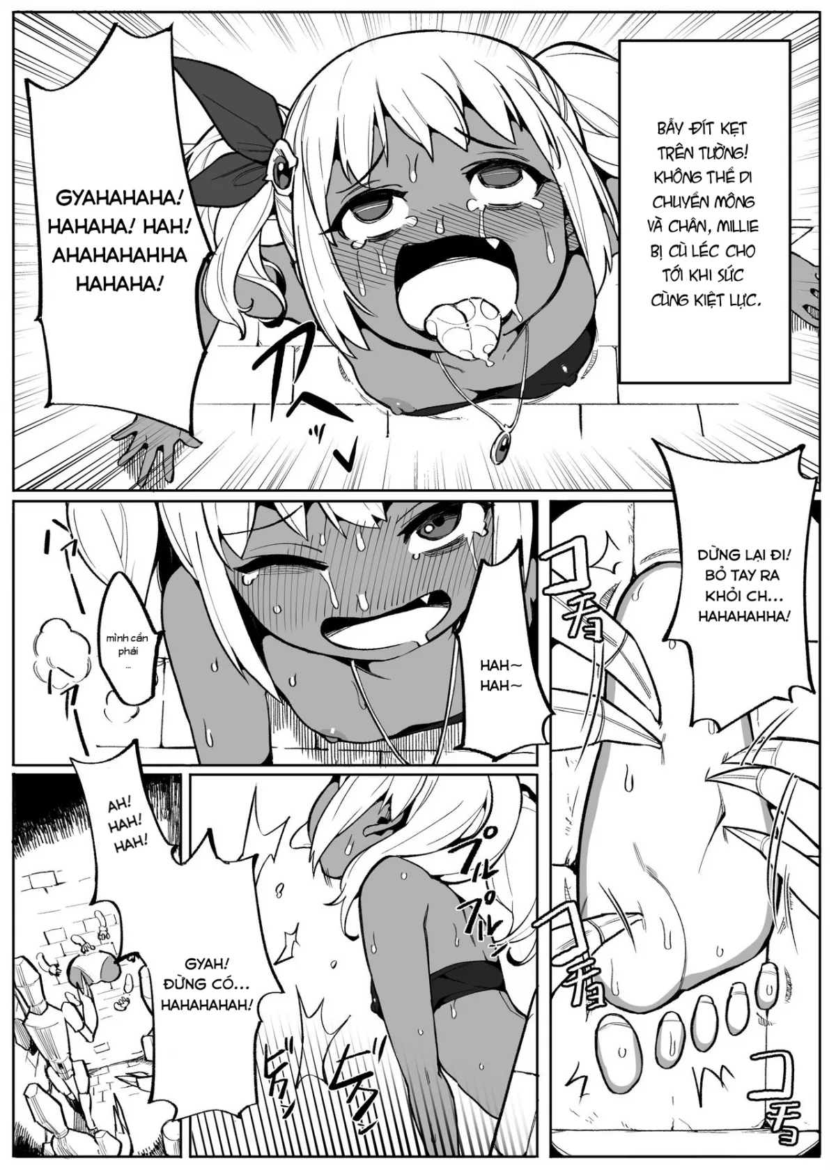 HentaiVN.net - Ảnh 12 - Chuyến đi đáng nhớ! [Thief Girl and Tickling Trap Dungeon!] - Oneshot tickling