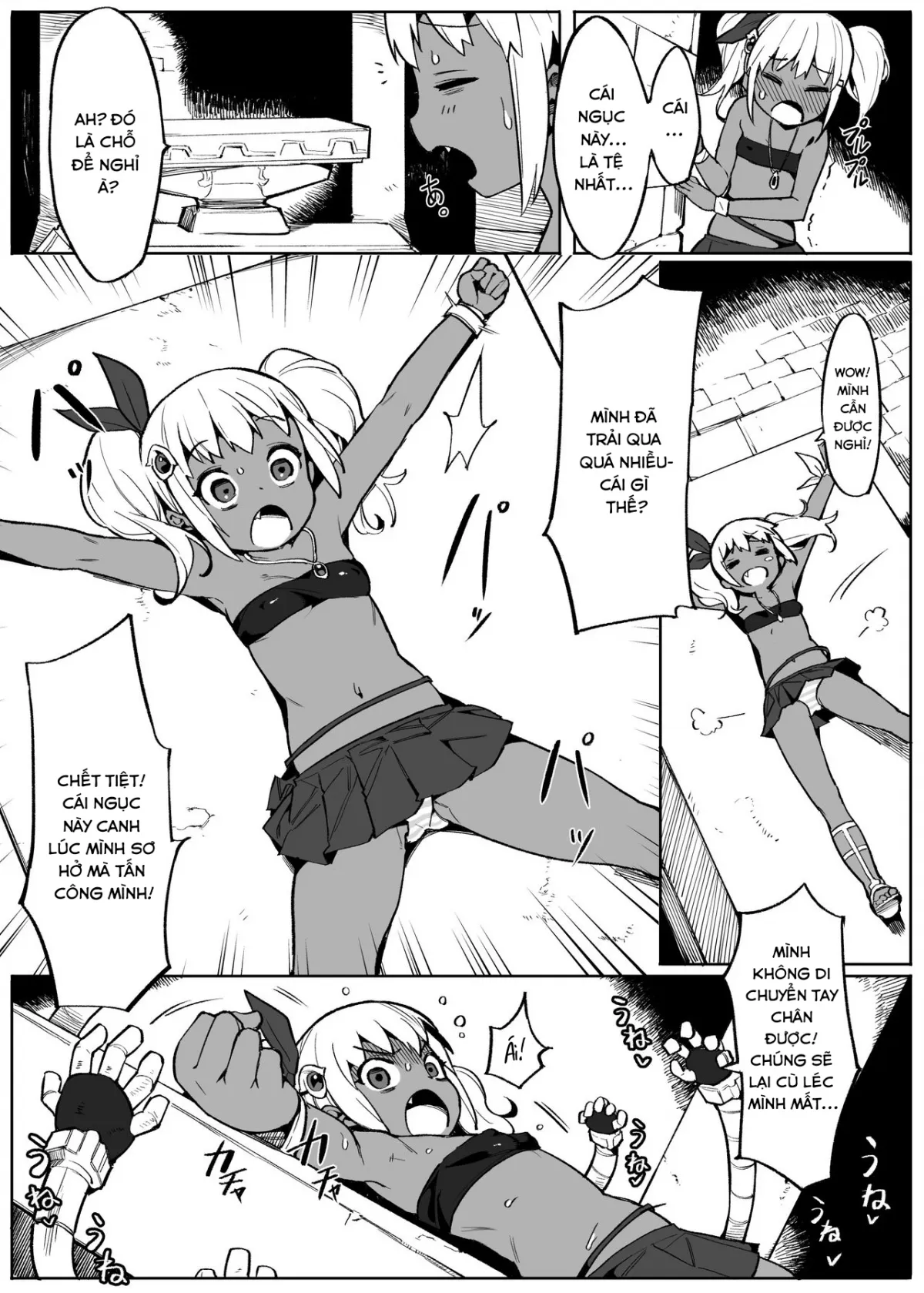 HentaiVN.net - Ảnh 13 - Chuyến đi đáng nhớ! [Thief Girl and Tickling Trap Dungeon!] - Oneshot tickling