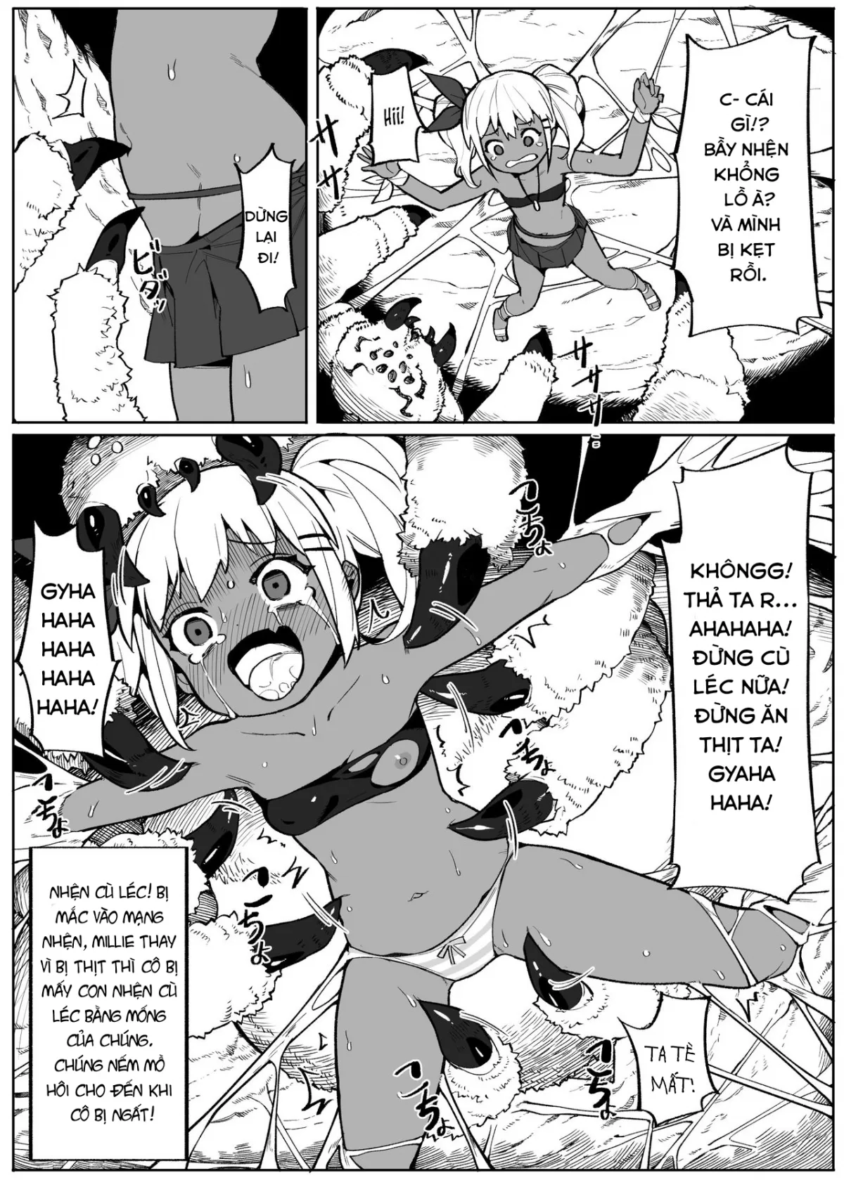 HentaiVN.net - Ảnh 17 - Chuyến đi đáng nhớ! [Thief Girl and Tickling Trap Dungeon!] - Oneshot tickling