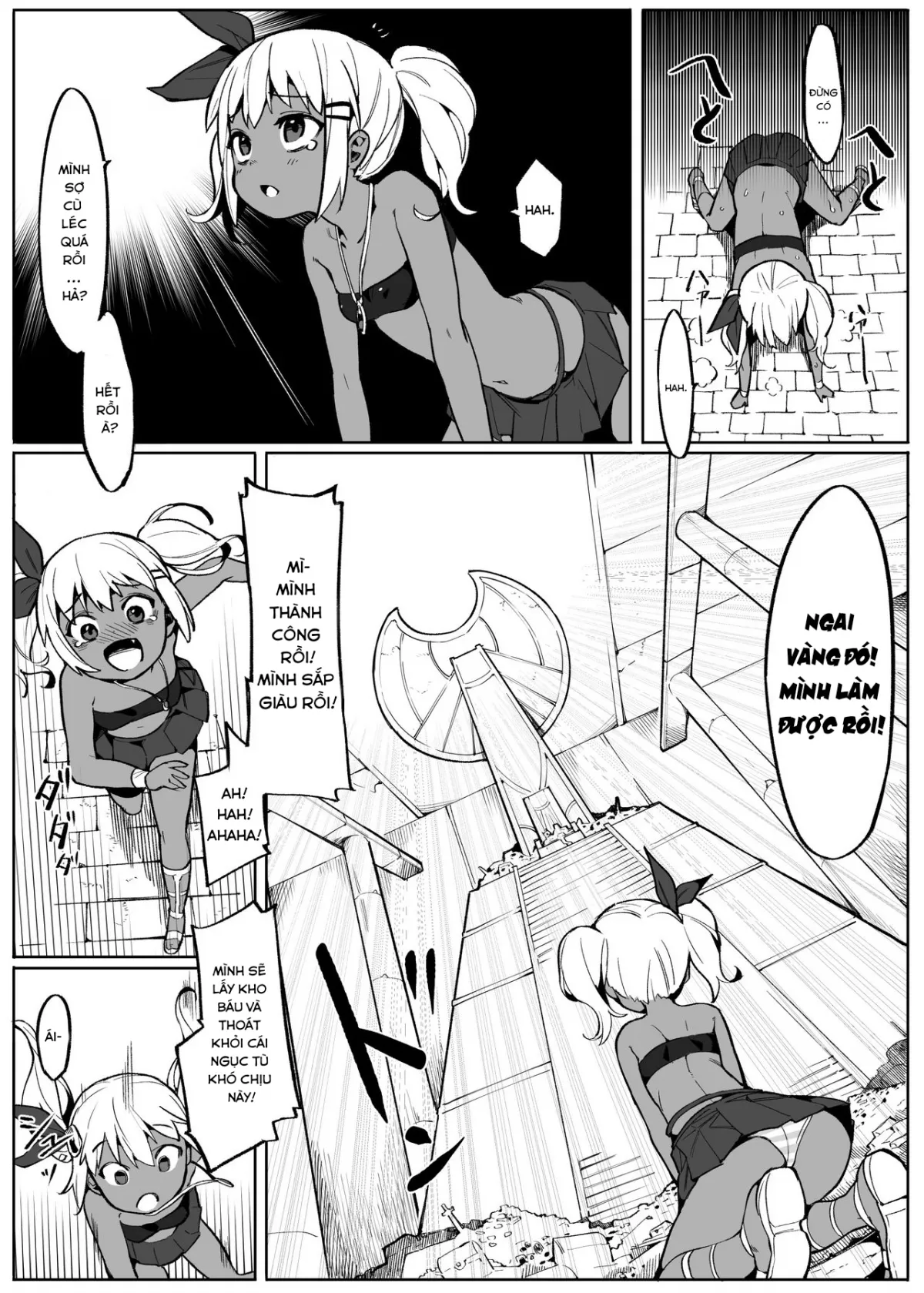 HentaiVN.net - Ảnh 18 - Chuyến đi đáng nhớ! [Thief Girl and Tickling Trap Dungeon!] - Oneshot tickling