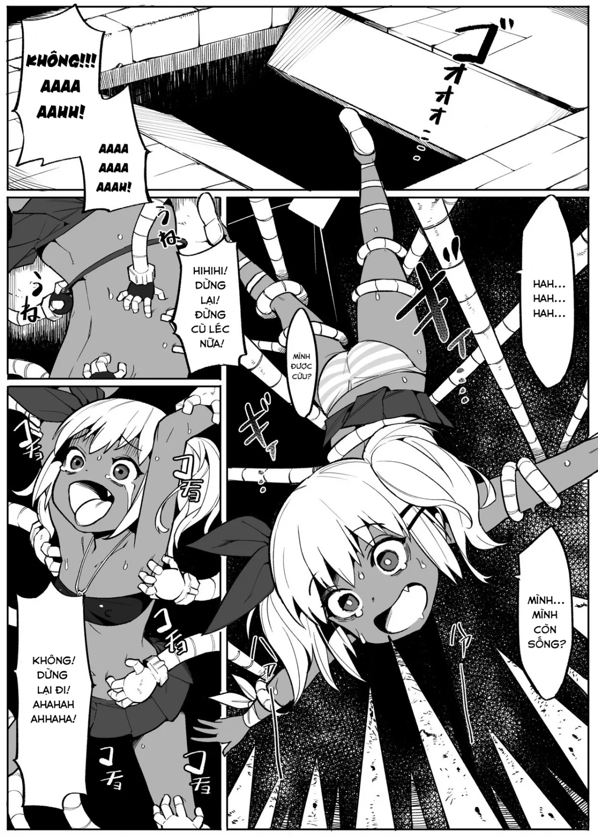HentaiVN.net - Ảnh 19 - Chuyến đi đáng nhớ! [Thief Girl and Tickling Trap Dungeon!] - Oneshot tickling