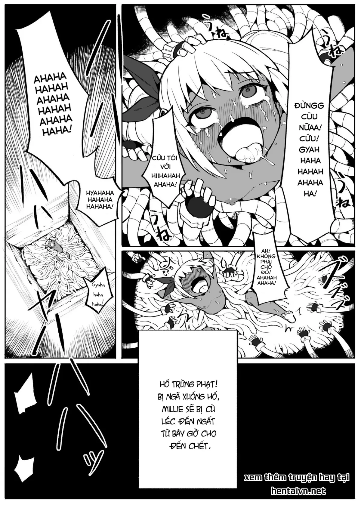 HentaiVN.net - Ảnh 23 - Chuyến đi đáng nhớ! [Thief Girl and Tickling Trap Dungeon!] - Oneshot tickling