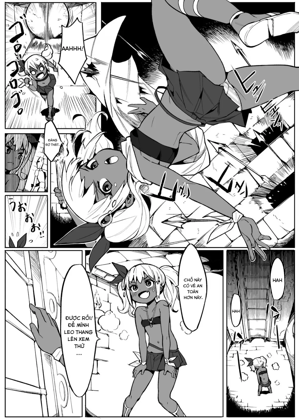 HentaiVN.net - Ảnh 4 - Chuyến đi đáng nhớ! [Thief Girl and Tickling Trap Dungeon!] - Oneshot tickling