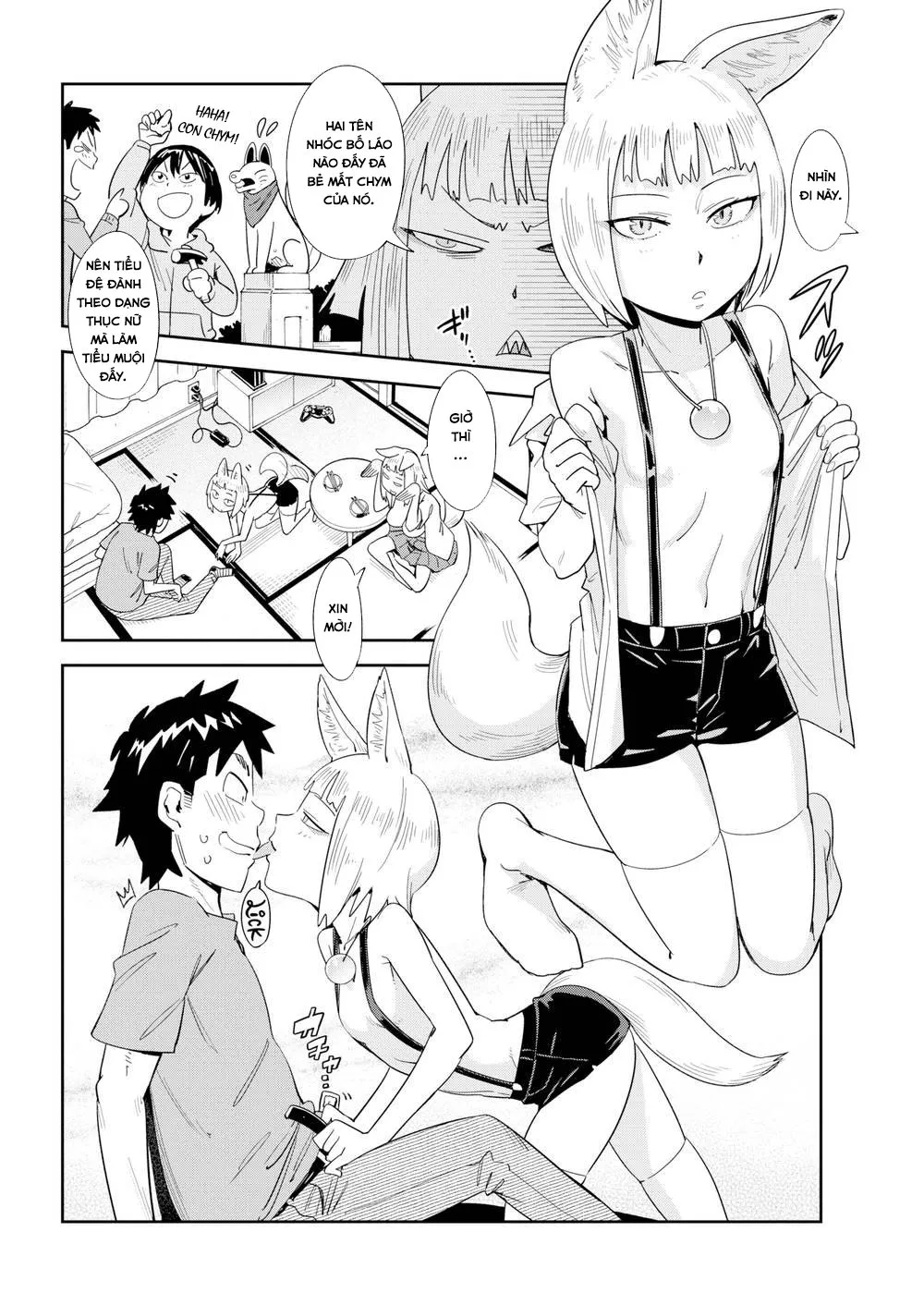 HentaiVN.net - Ảnh 9 - Đụ Thư Thái Hai Em Hồ Ly Dâm Đãng! [Juicy, Beastly Guardian Foxes] - Oneshot