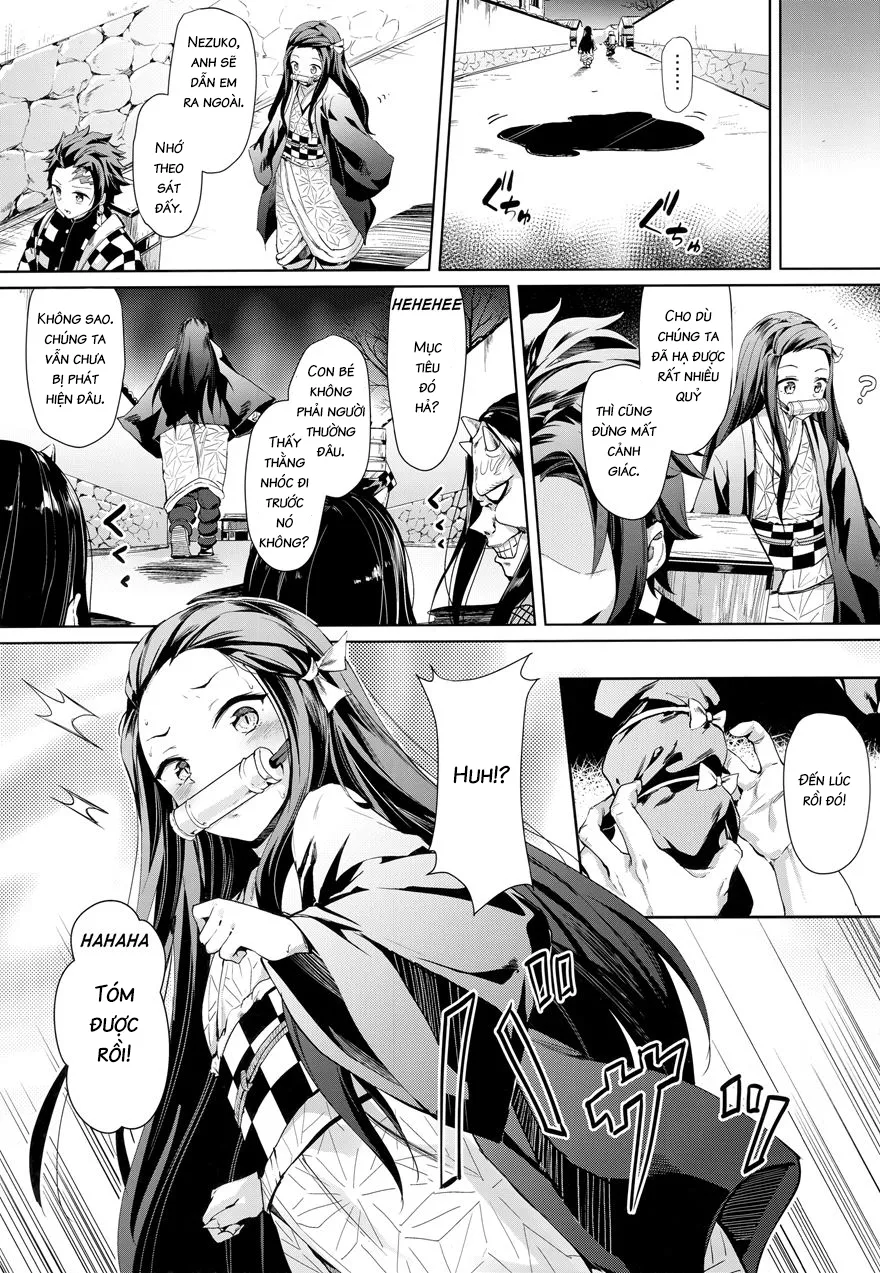 HentaiVN.net - Ảnh 2 - Moshi Nezuko Ga Warui Hito Ni Tsukamattara... (Kimetsu no Yaiba) - Oneshot