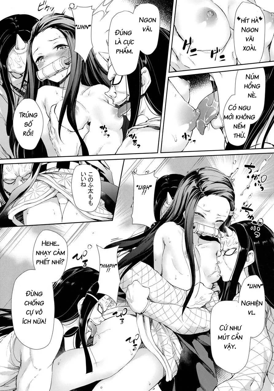 HentaiVN.net - Ảnh 5 - Moshi Nezuko Ga Warui Hito Ni Tsukamattara... (Kimetsu no Yaiba) - Oneshot