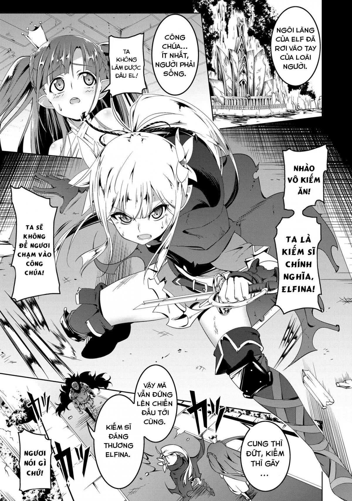 HentaiVN.net - Ảnh 3 - Koukotsu no Kishi ~Elfina~ [Ectstasy Knight ~Elfina~] - Chap 1