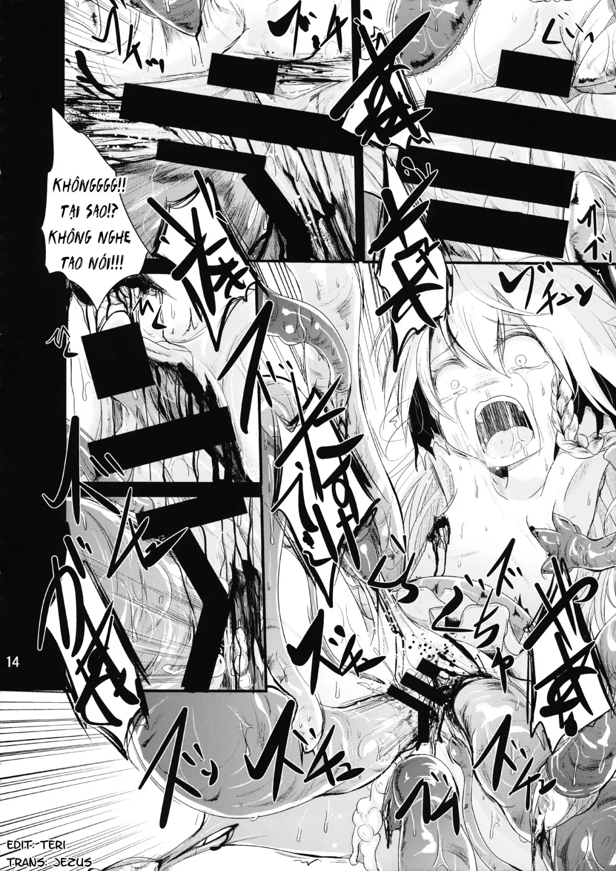 HentaiVN.net - Ảnh 14 - Người bạn xúc tua của tôi. [Nakayoshi Shokushu | My Friend The Tentacle (Touhou Project)] - Teri iu xúc xích
