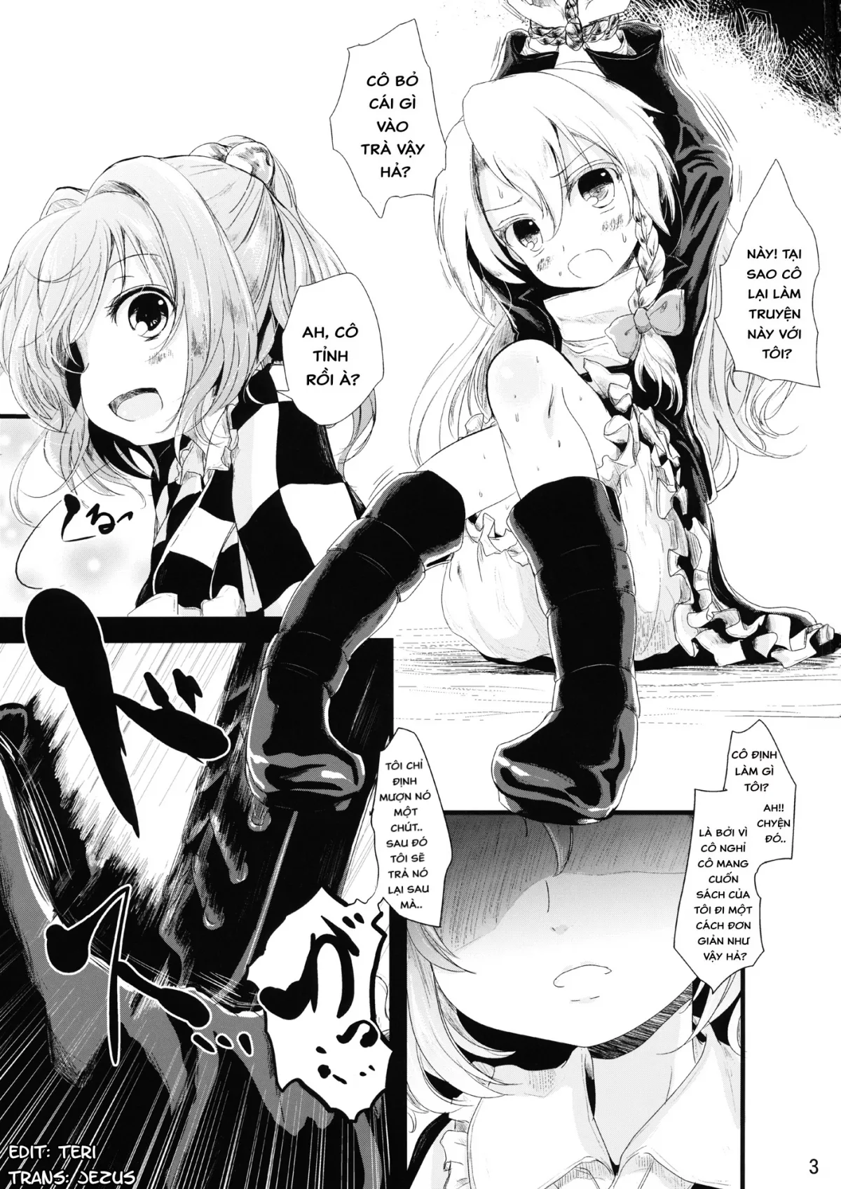 HentaiVN.net - Ảnh 3 - Người bạn xúc tua của tôi. [Nakayoshi Shokushu | My Friend The Tentacle (Touhou Project)] - Teri iu xúc xích