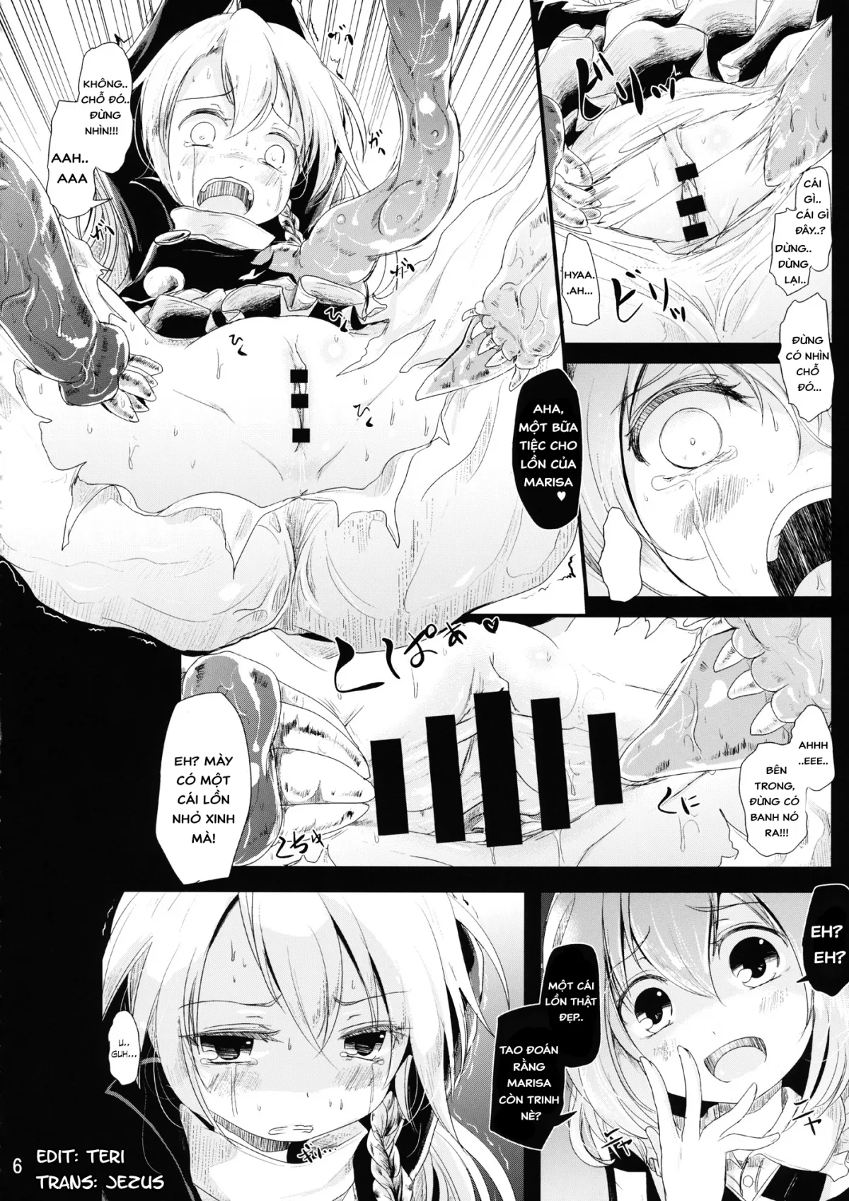 HentaiVN.net - Ảnh 6 - Người bạn xúc tua của tôi. [Nakayoshi Shokushu | My Friend The Tentacle (Touhou Project)] - Teri iu xúc xích