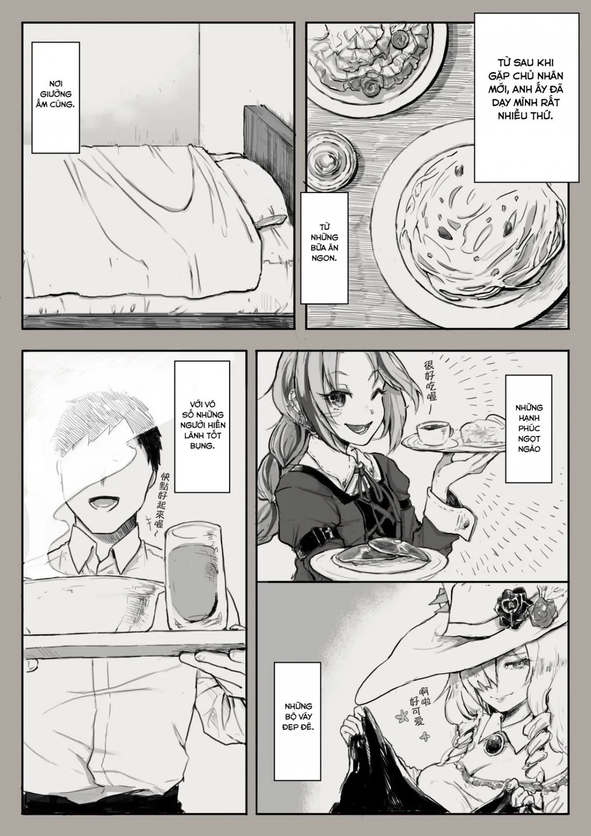 HentaiVN.net - Ảnh 5 - Từ Nô Lệ Trở Thành Người Yêu Của Anh [Dorei to no Seikatsu Iwai Nishuunen _Anata to Deaete_] - Oneshot