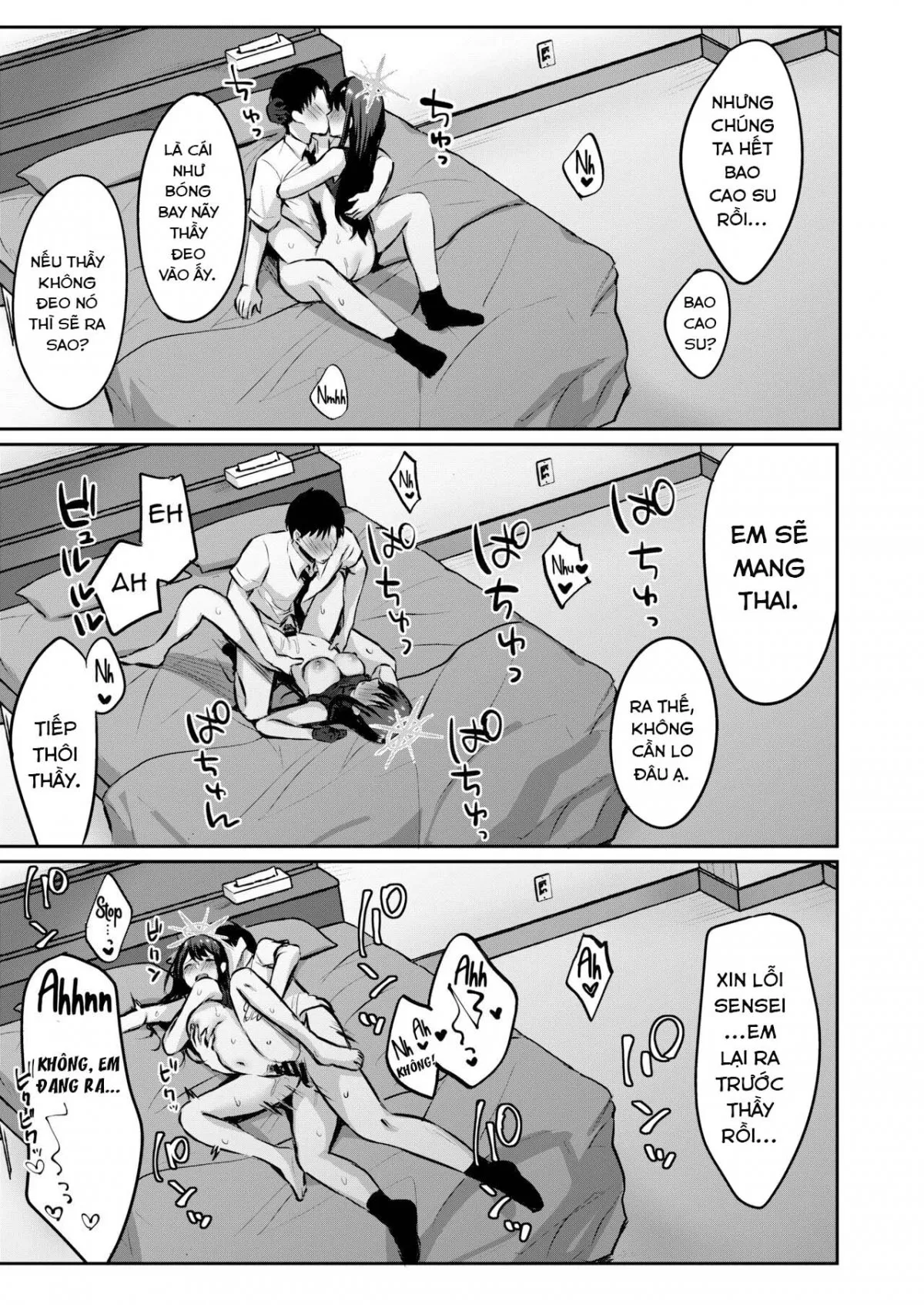 HentaiVN.net - Ảnh 22 - Không thể ra khỏi phòng nếu không làm tình với Saori. (Blue Archive) [Saori to xxx Shinai to Derarenai Heya; I Can’t Leave This Room Until I XXX Saori] - Oneshot