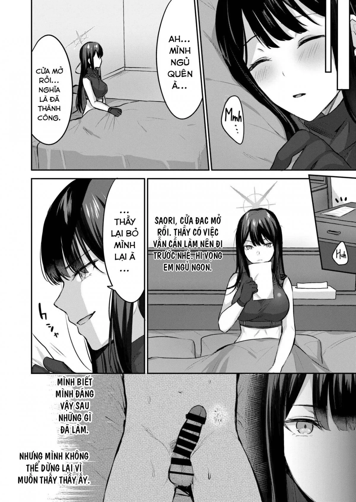 HentaiVN.net - Ảnh 25 - Không thể ra khỏi phòng nếu không làm tình với Saori. (Blue Archive) [Saori to xxx Shinai to Derarenai Heya; I Can’t Leave This Room Until I XXX Saori] - Oneshot