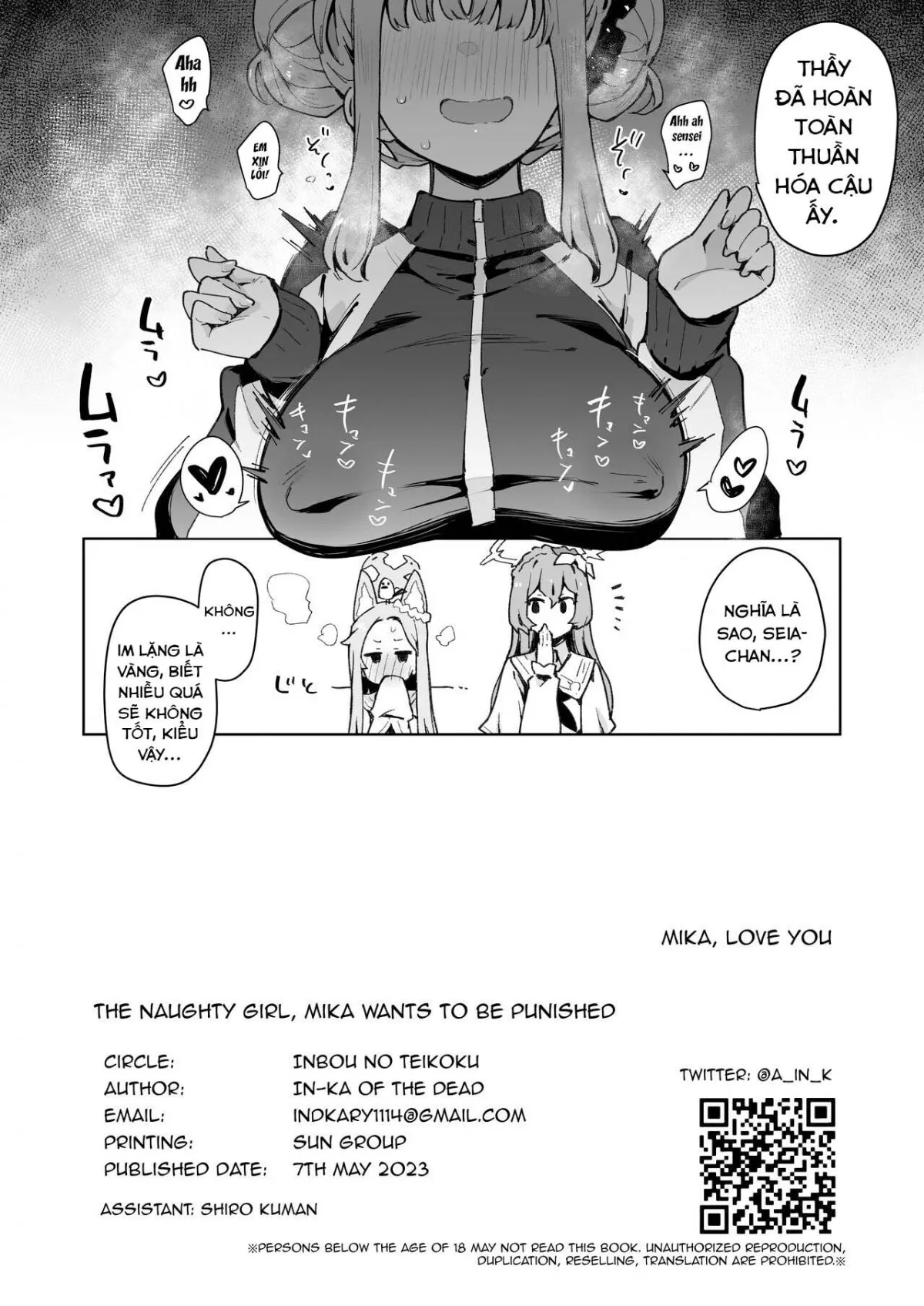 HentaiVN.net - Ảnh 28 - Mika muốn được phạt (Blue Archive) [Waruiko Mika wa Oshiokisaretai; I want to be punished] - Oneshot