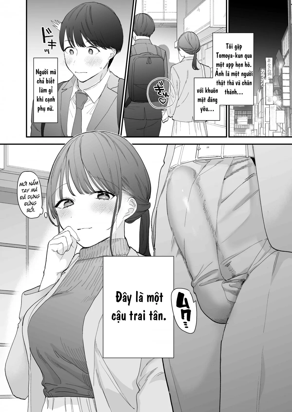 HentaiVN.net - Ảnh 3 - Chưa bao giờ thấy trai tân lại to thế này [Kawaii Doutei Tomoya-kun ga Konna Dekai nante Kiitenai] - Oneshot