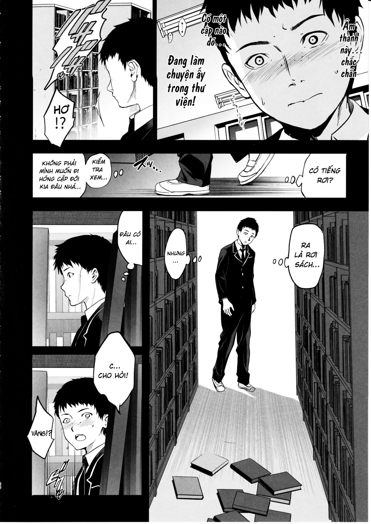 HentaiVN.net - Ảnh 21 - Makima-san wa Toshoshitsu no Yousei [巻間さんは図書室の妖精] - Oneshot