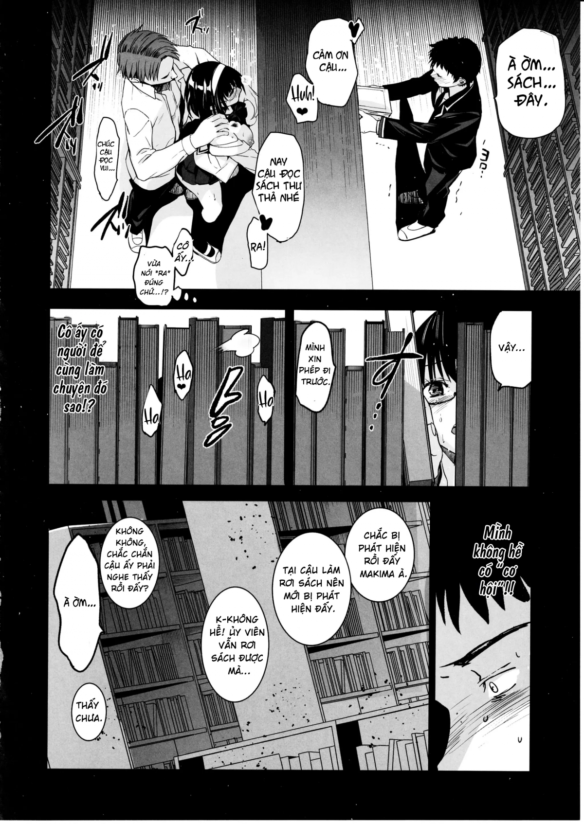 HentaiVN.net - Ảnh 25 - Makima-san wa Toshoshitsu no Yousei [巻間さんは図書室の妖精] - Oneshot